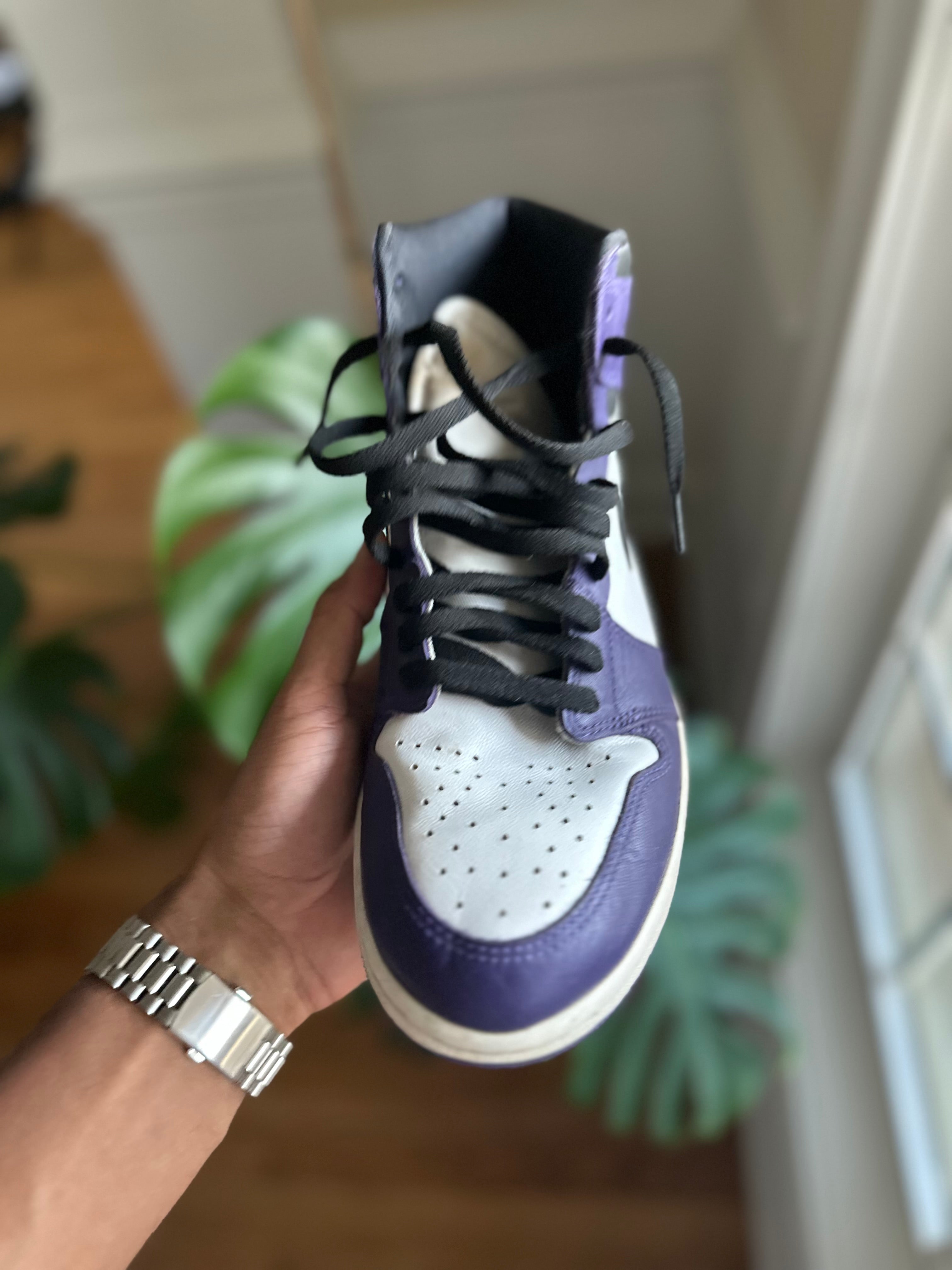 Size 9.5 - J1 court purple 2.0