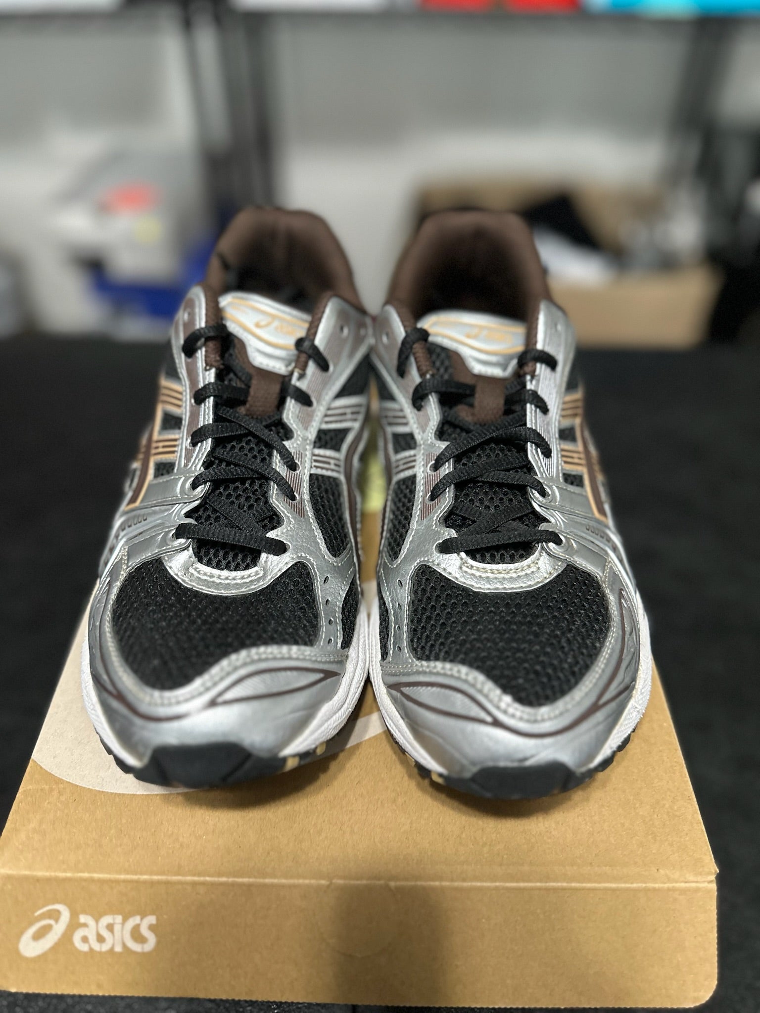 Size 10 - ASICS Gel Kayano 14 Black Coffee Silver