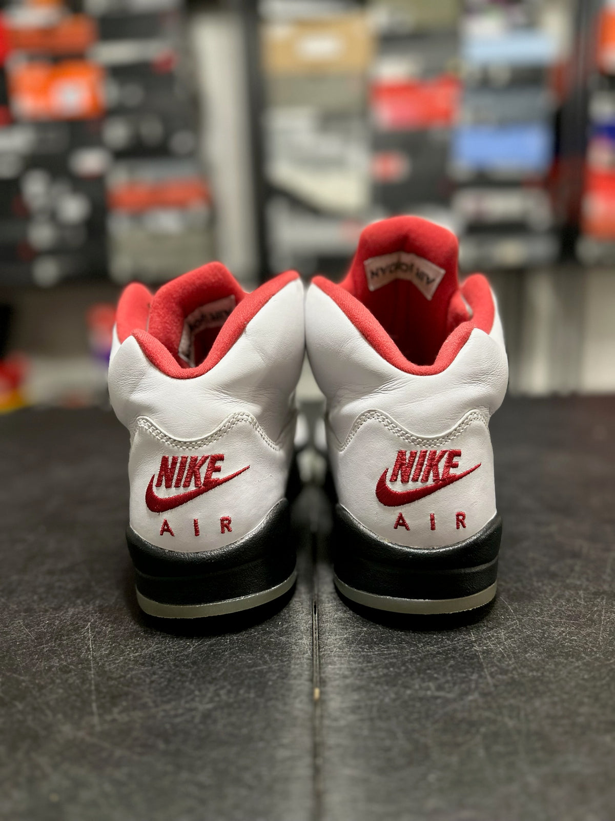 Size 10.5 - j5 fire red silver tongue