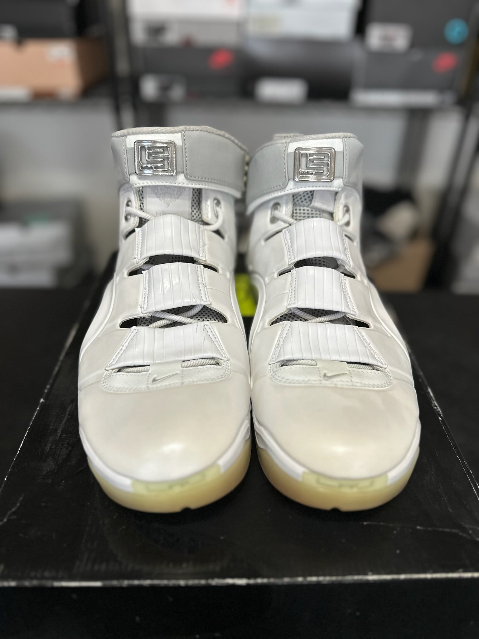 Size 12 - LeBron 4 White Chrome