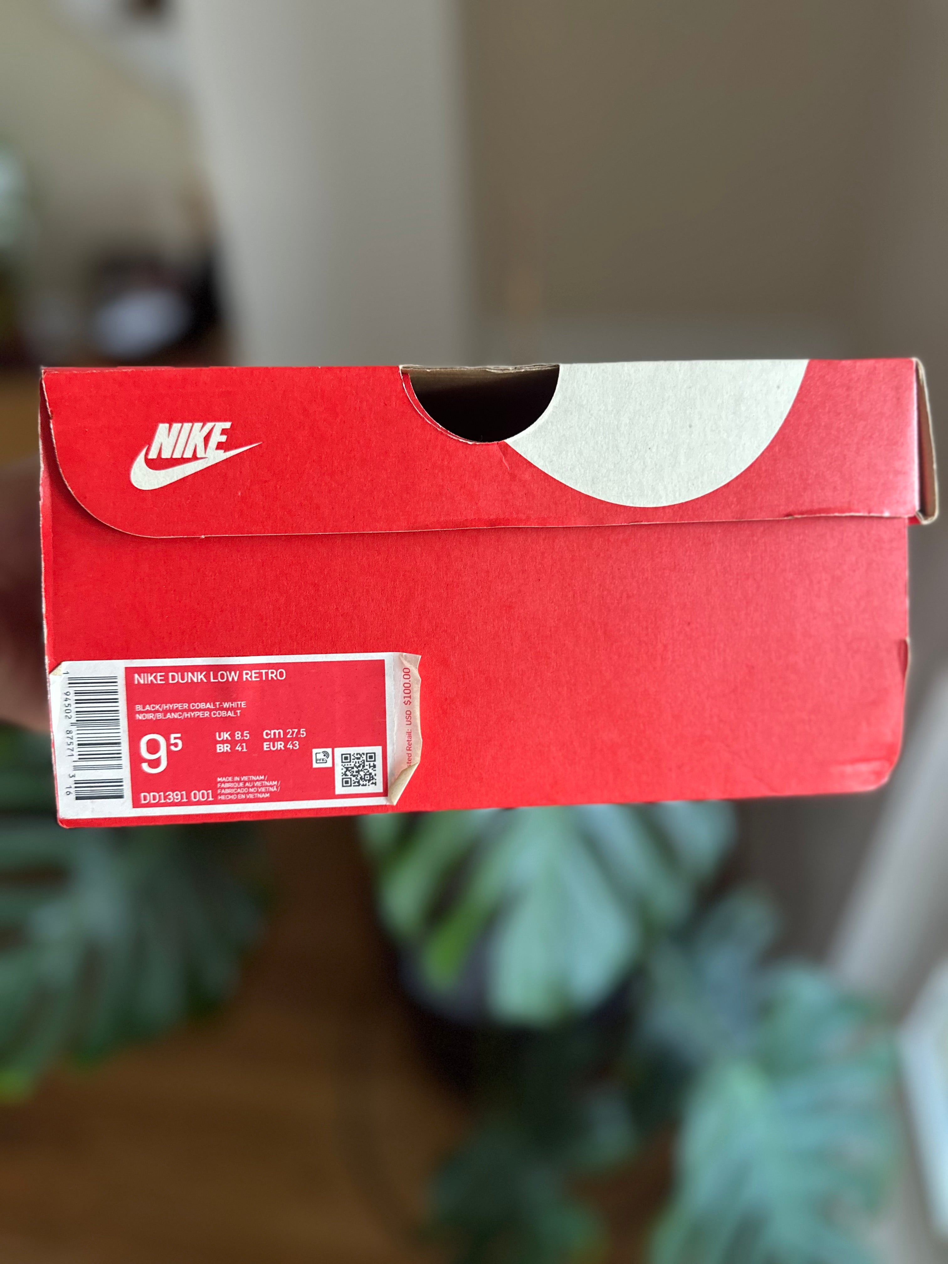 Size 9.5 - dunk low hyper cobalt
