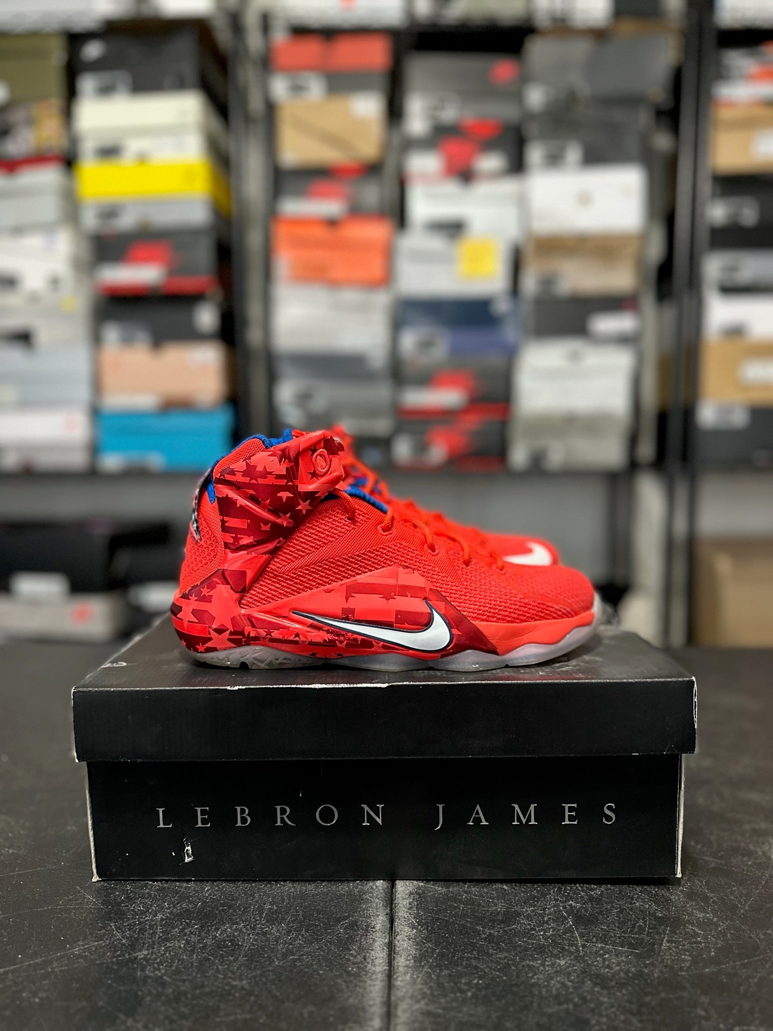 Size 7Y - LeBron 12 Independence Day