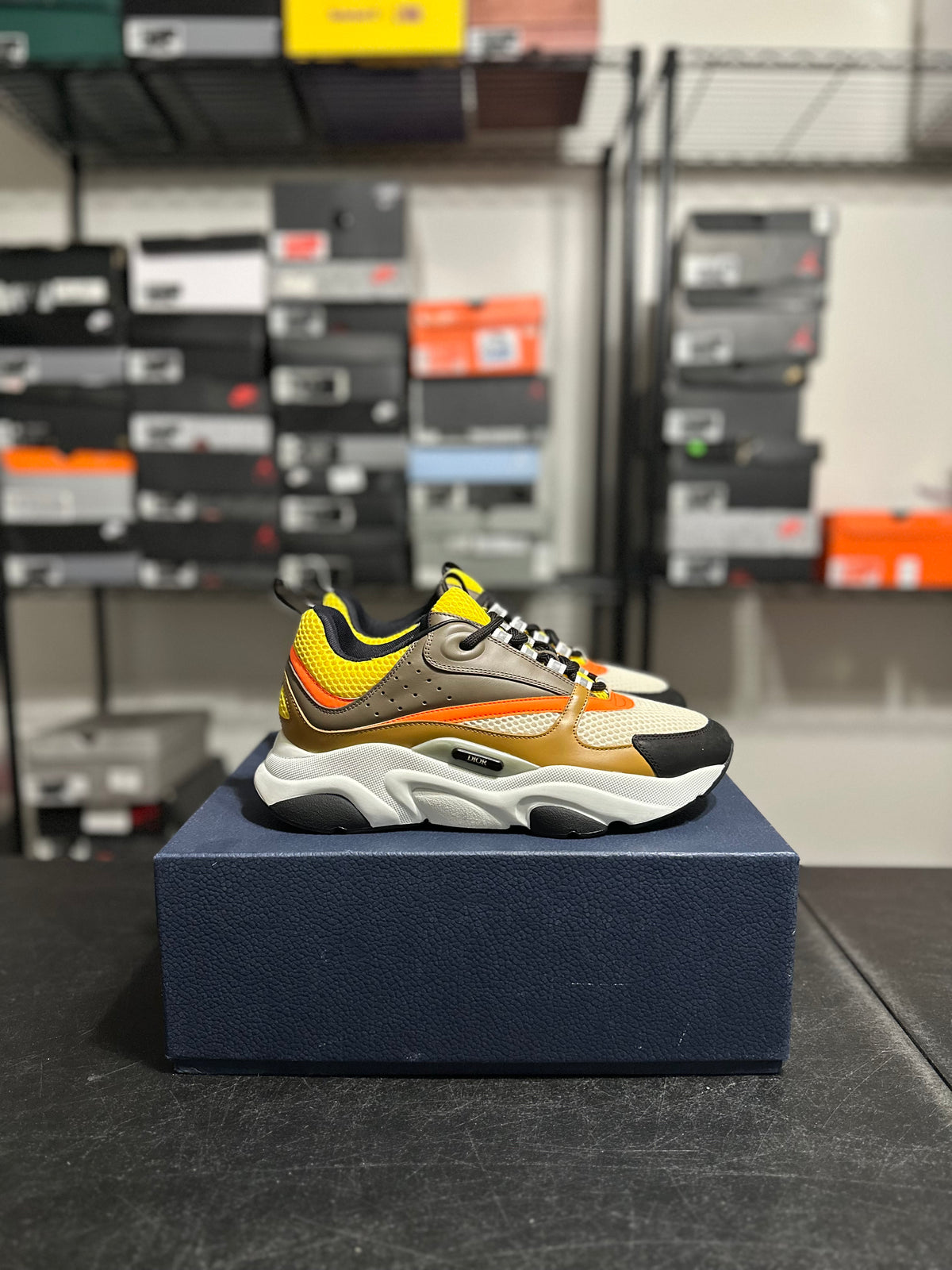 Size 8 - (41) Dior b22 yellow/orange/black