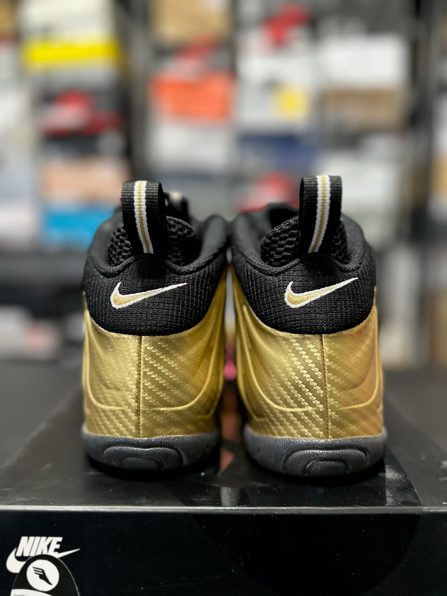 Size 7Y - Foamposite Pro Metallic Gold