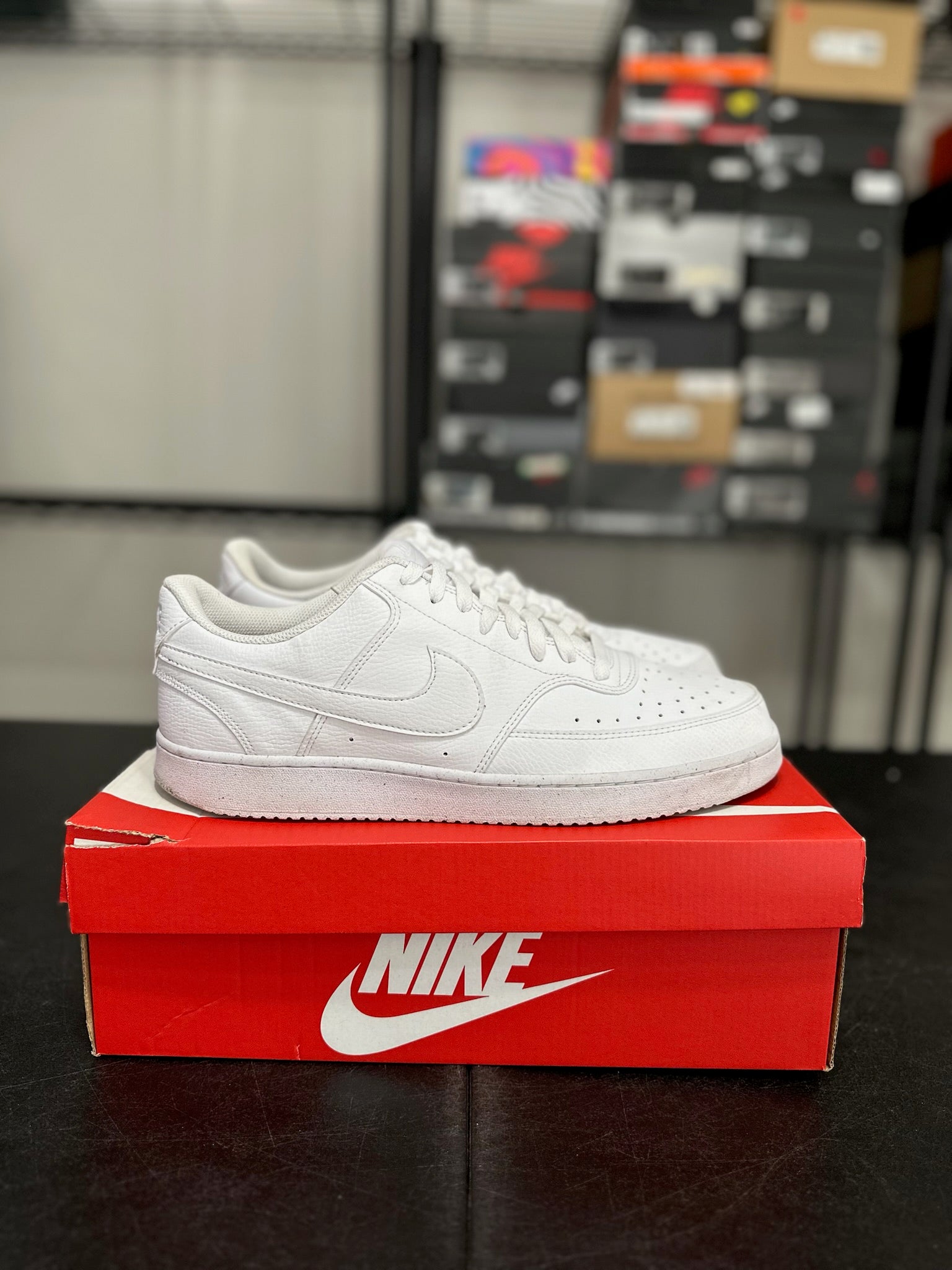 Size 13 - Nike Court Vision Low Next Nature Triple White