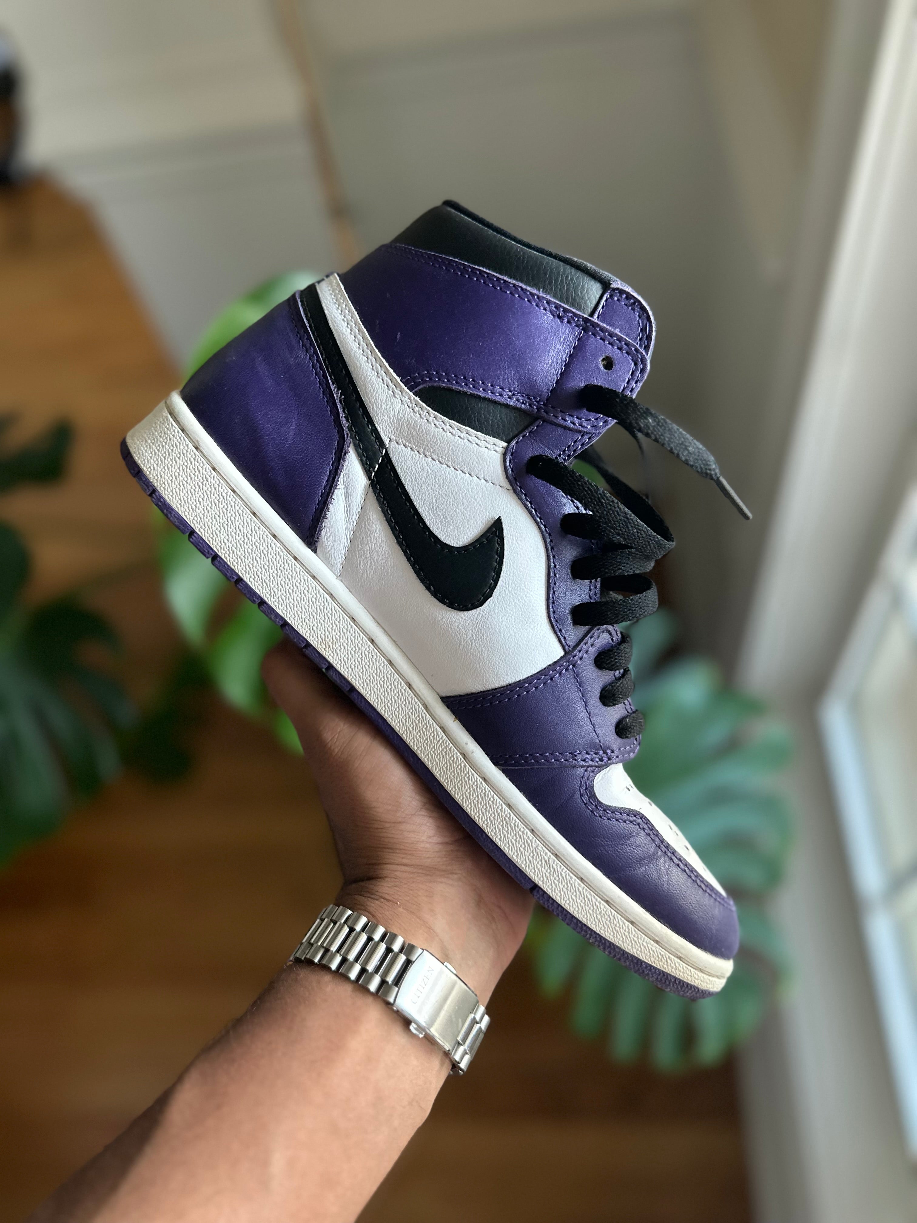 Size 9.5 - J1 court purple 2.0