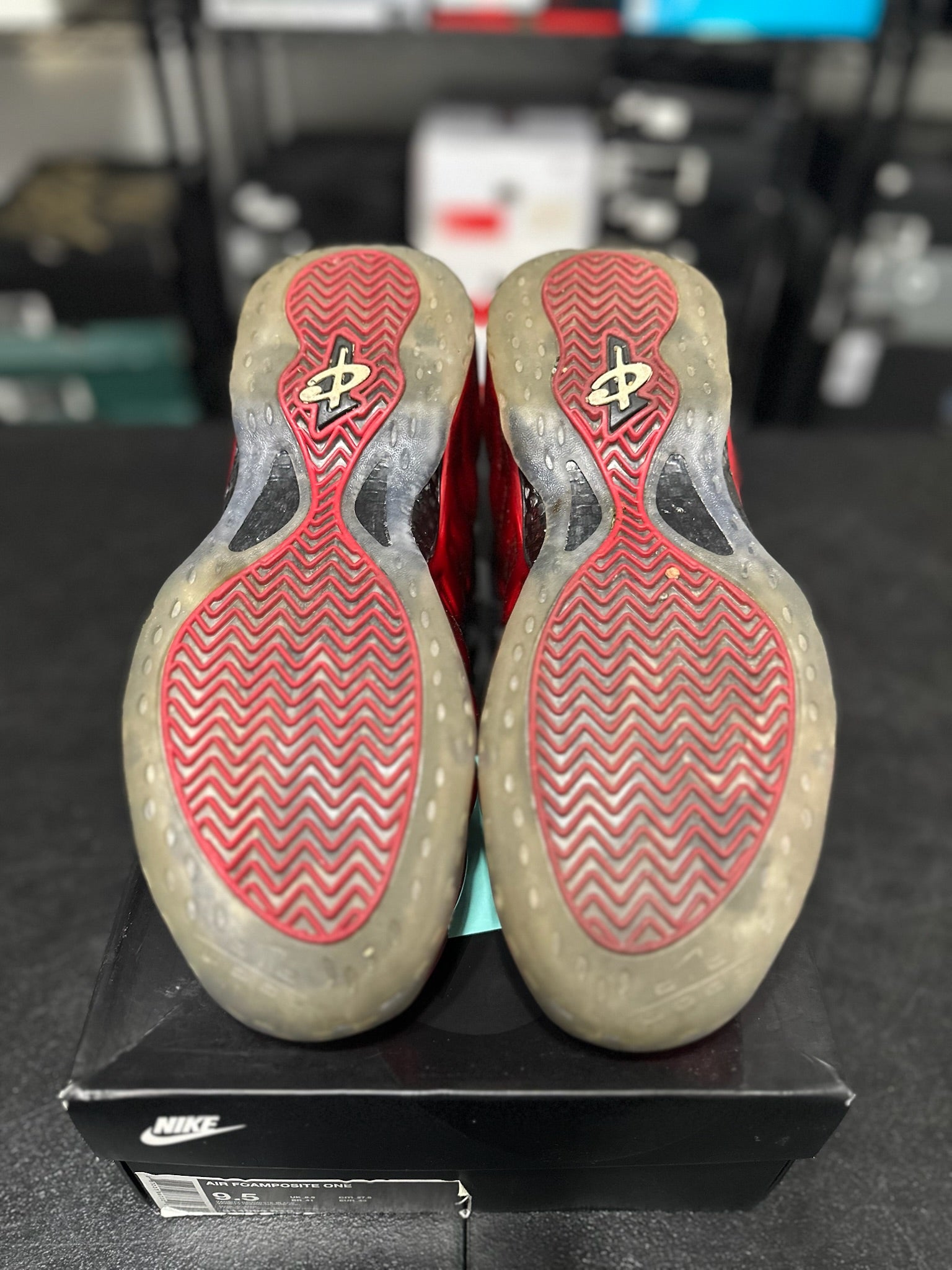 Size 9.5 - Foamposite 1 Metallic Red