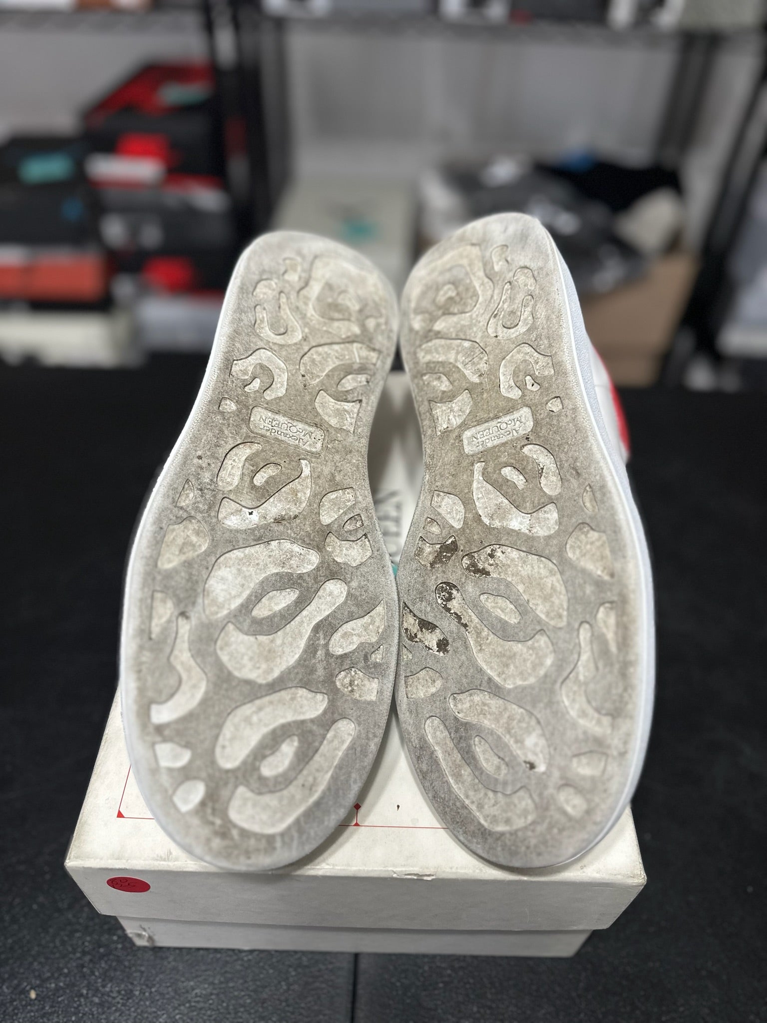 Size 12 - (45) Alexander McQueen Off White Bordeaux