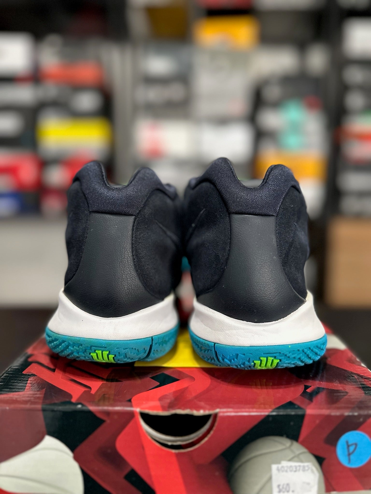 Size 9 - Kyrie 4 Dark Obsidian Think Twice