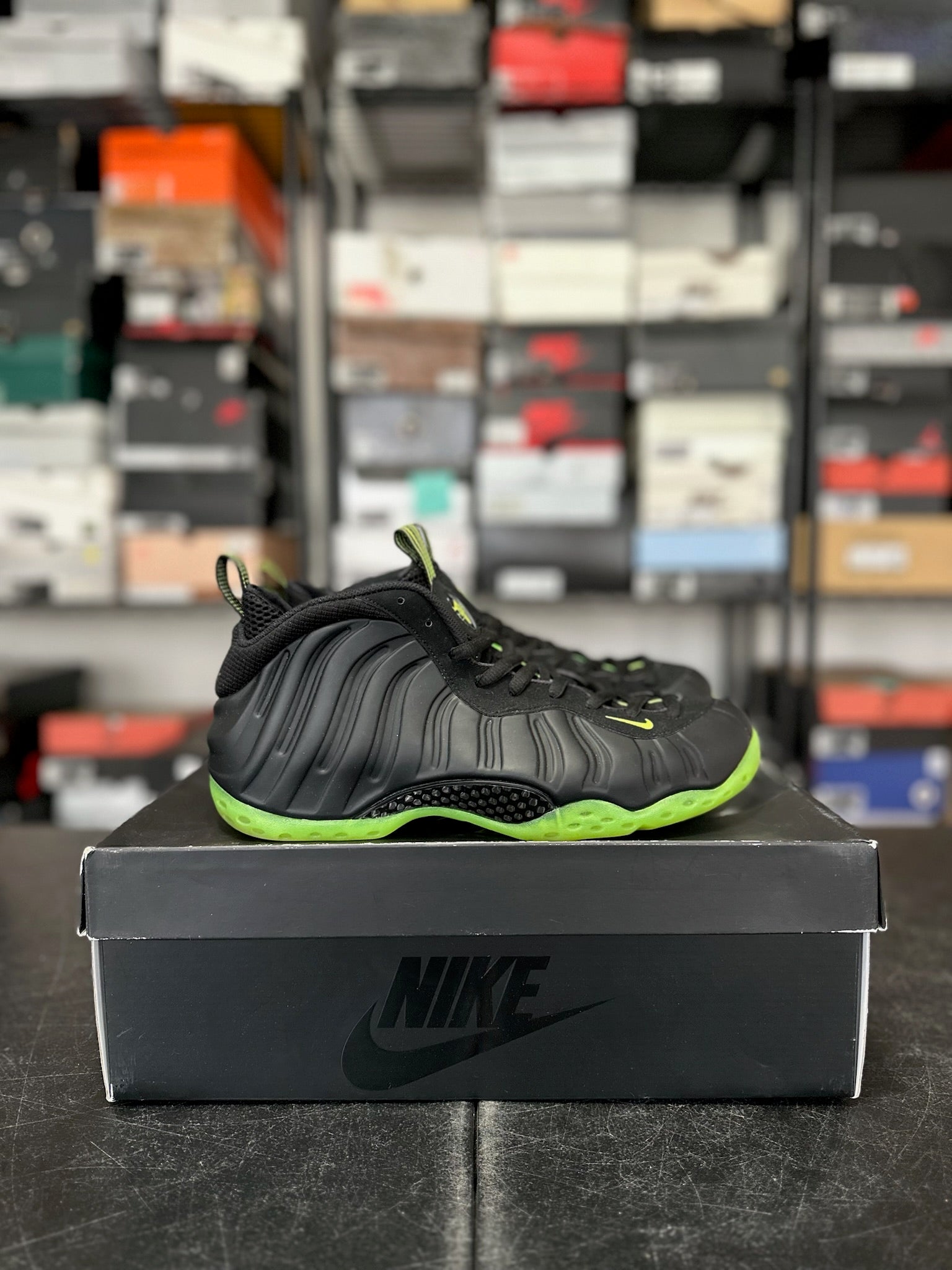 Size 11 - Foamposite 1 Black Volt