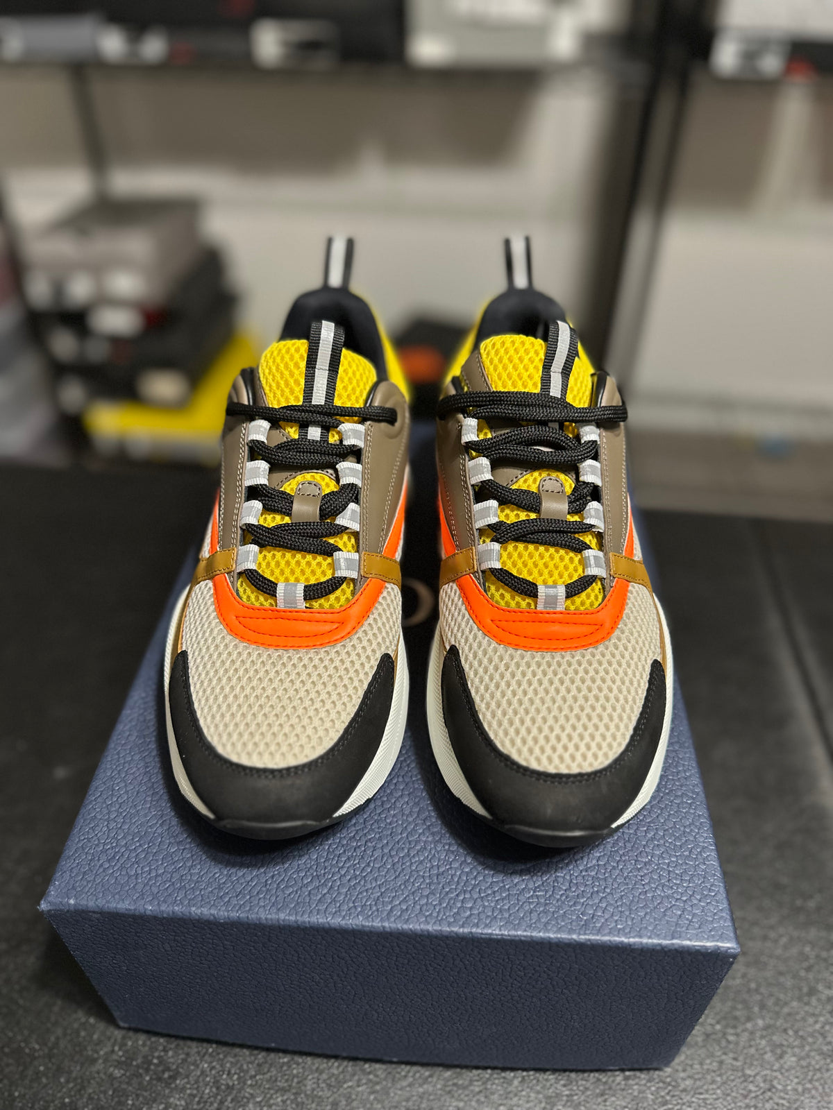 Size 8 - (41) Dior b22 yellow/orange/black