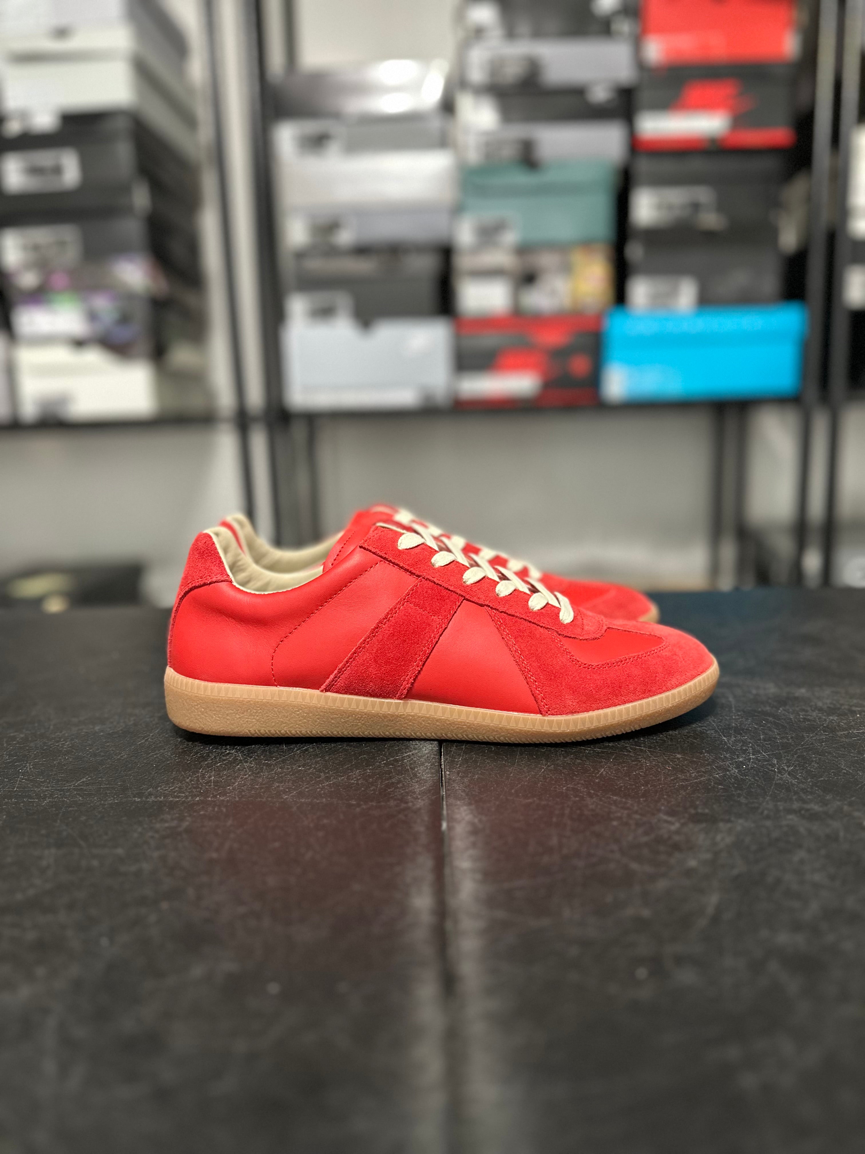 Size 11 - (44) Margiela GAT red suede DS