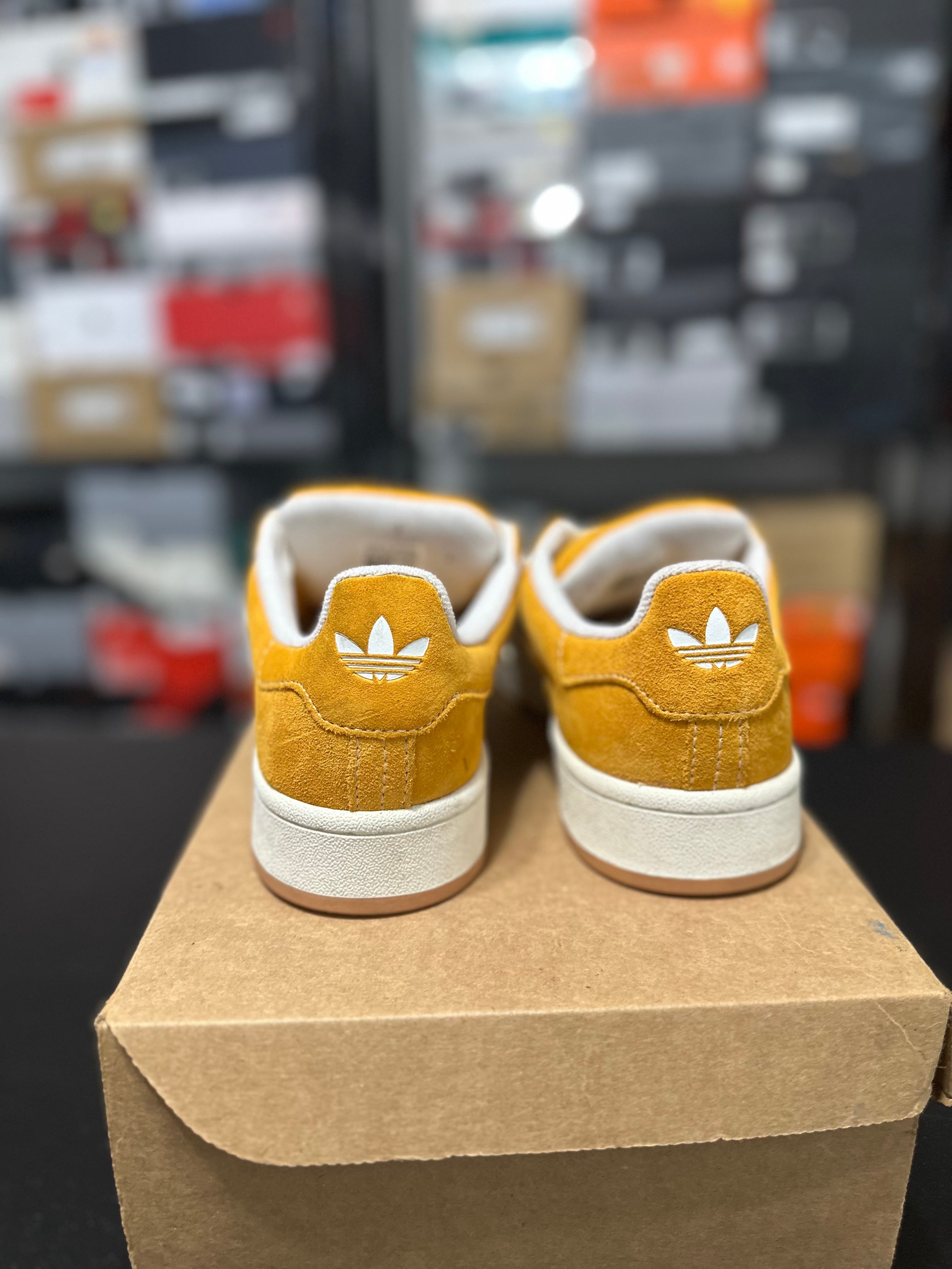 Size 8 - adidas campus 00s mustard gum