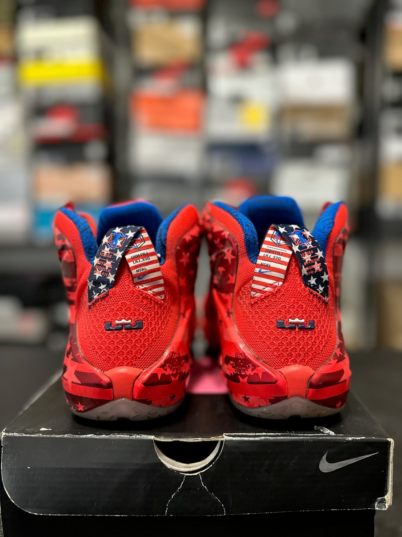 Size 7Y - LeBron 12 Independence Day