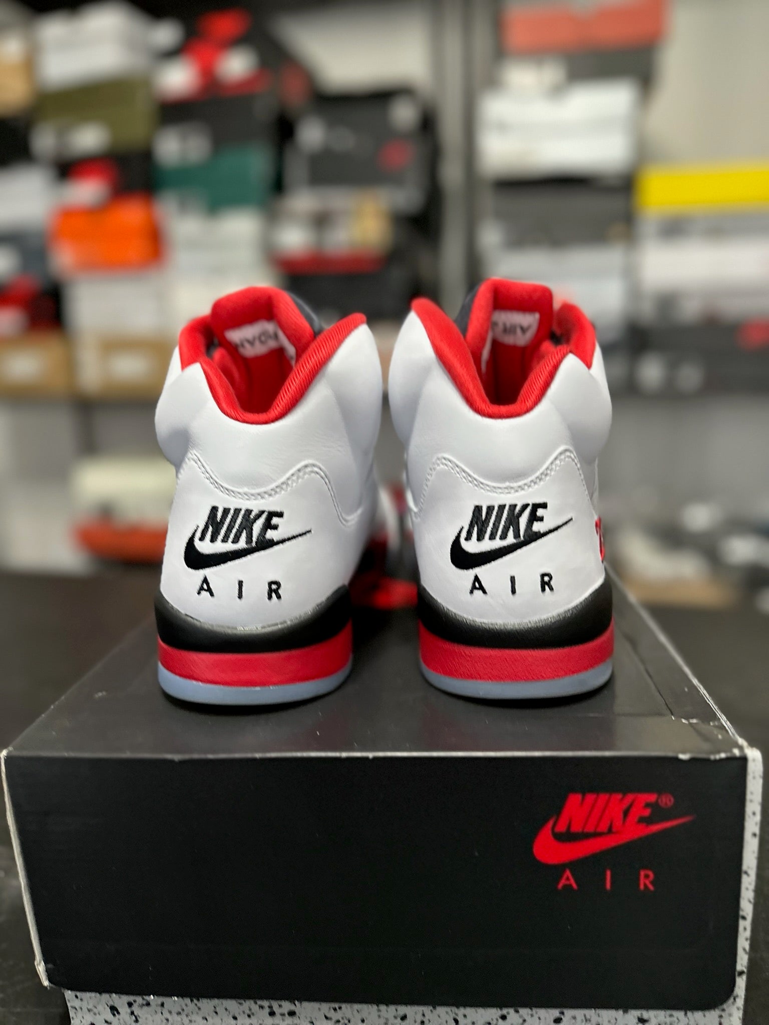 Size 11 - J5 Fire Red Black Tongue