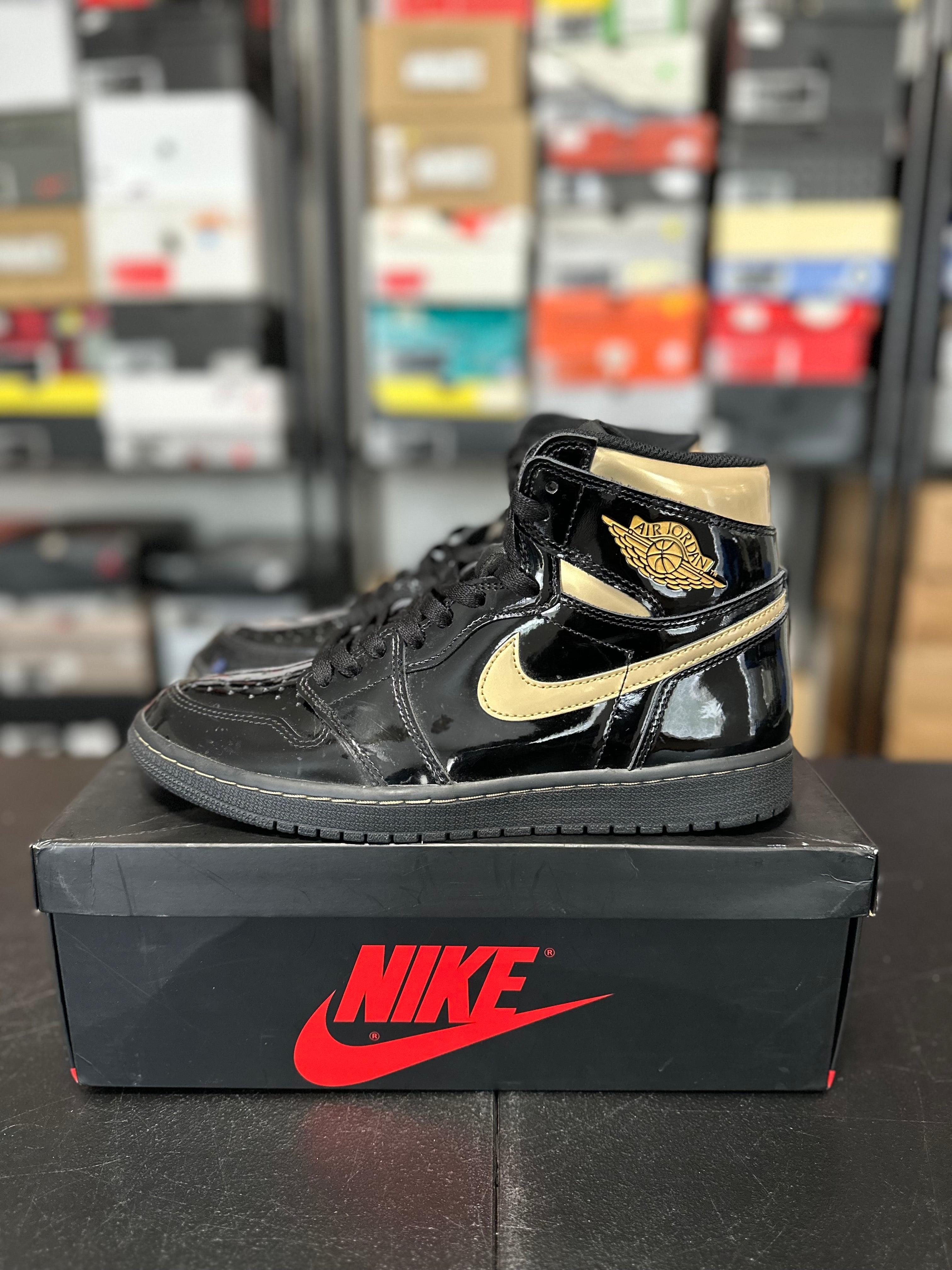 Size 9 - J1 black metallic gold