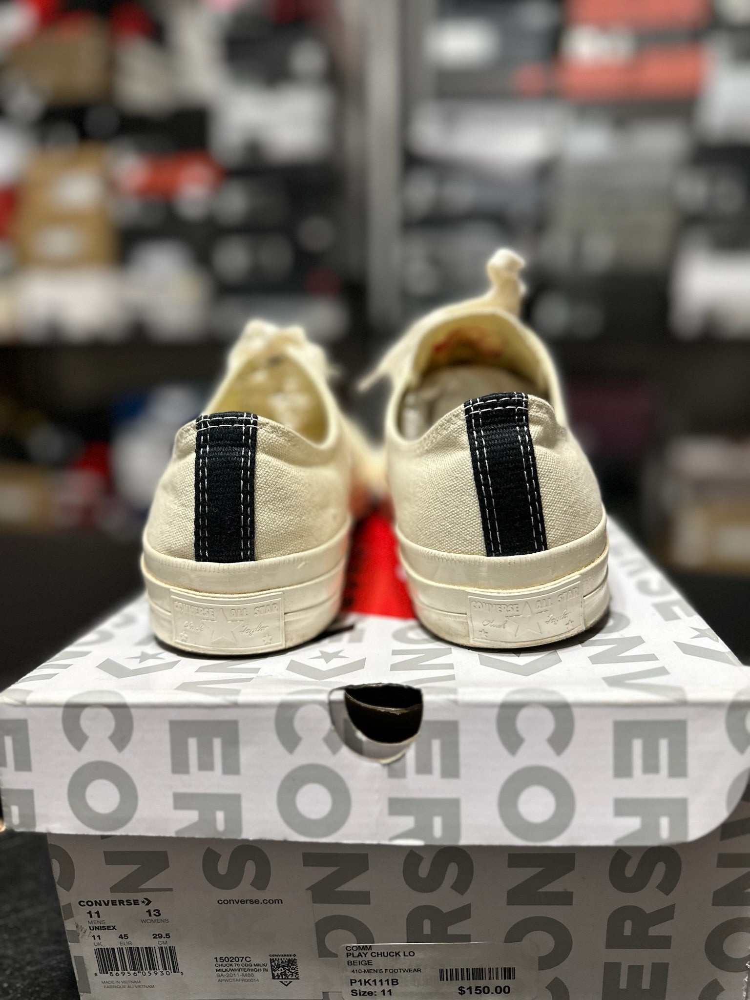 Size 11 - Converse Chuck Taylor All Star 70 Ox Comme des Garçons Play White