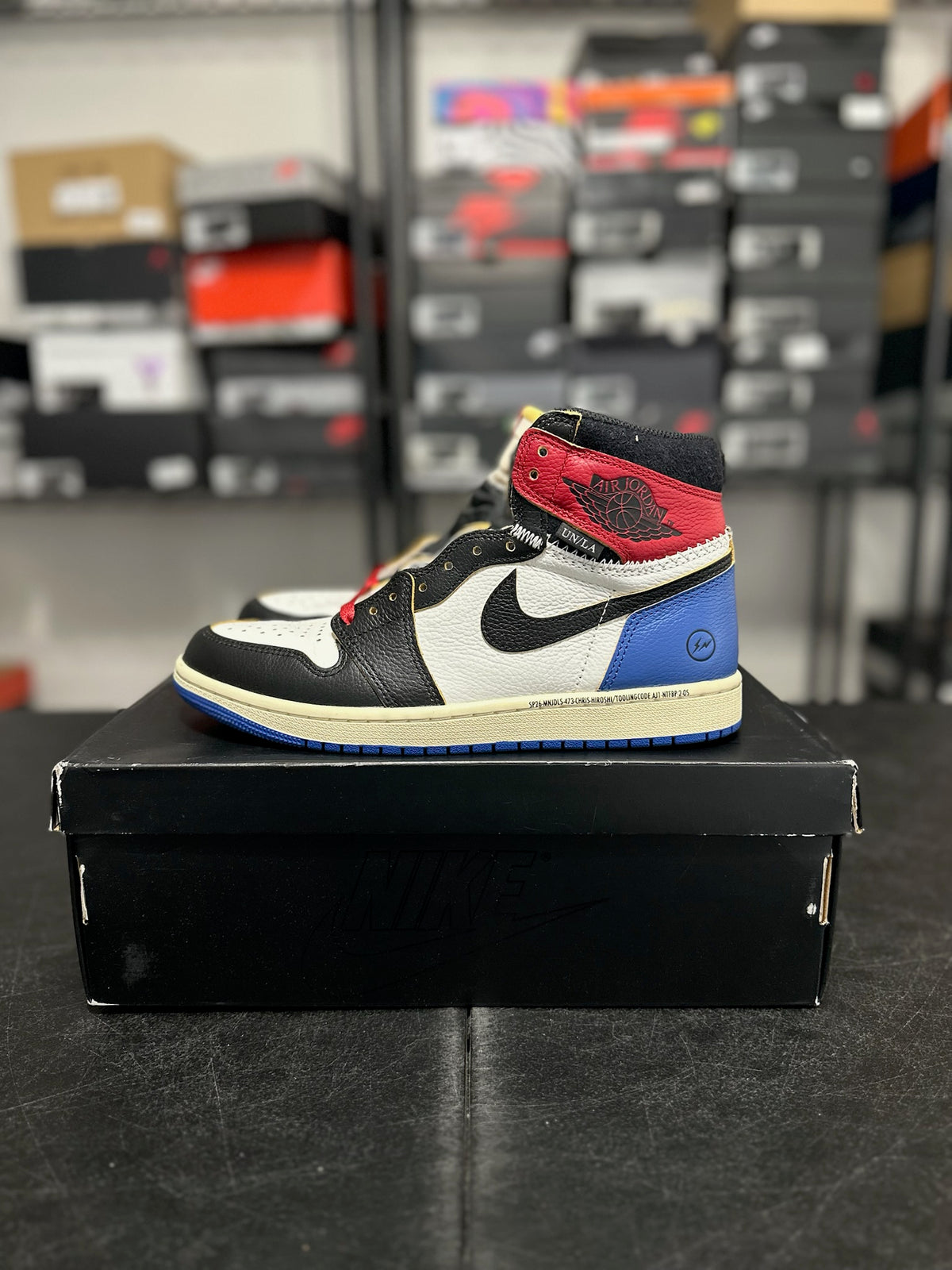 Size 8.5 - J1 Fragment x Union LA Varsity Red Sport Royal