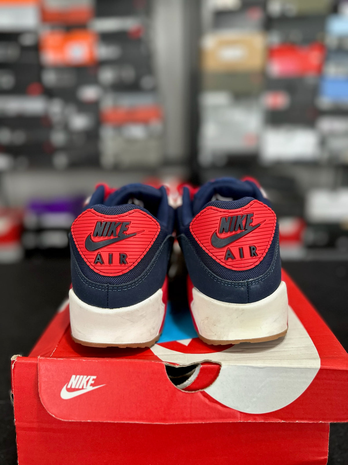 Size 13 - air max 90 home and away red