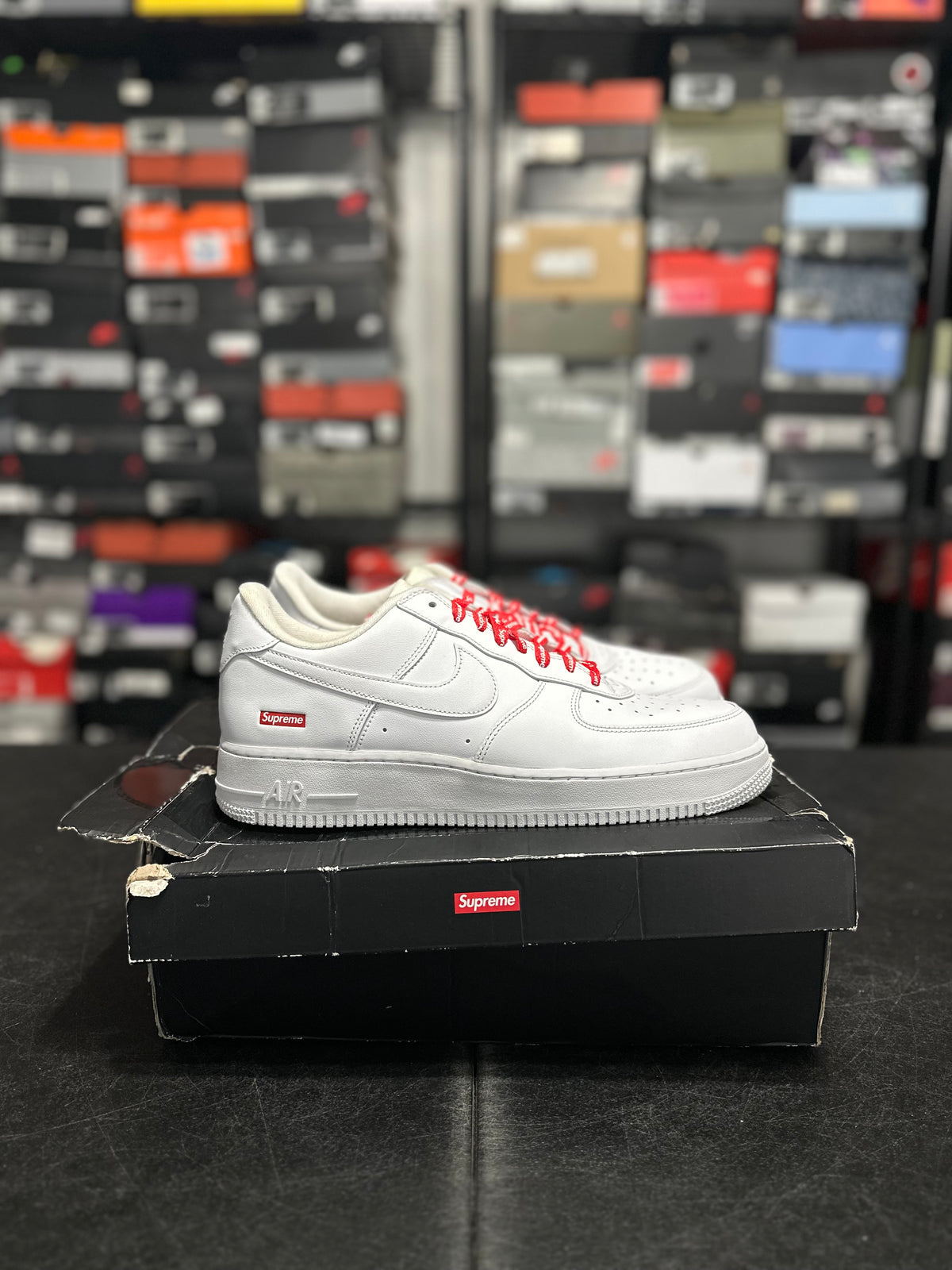 Size 12 - AF1 white Supreme