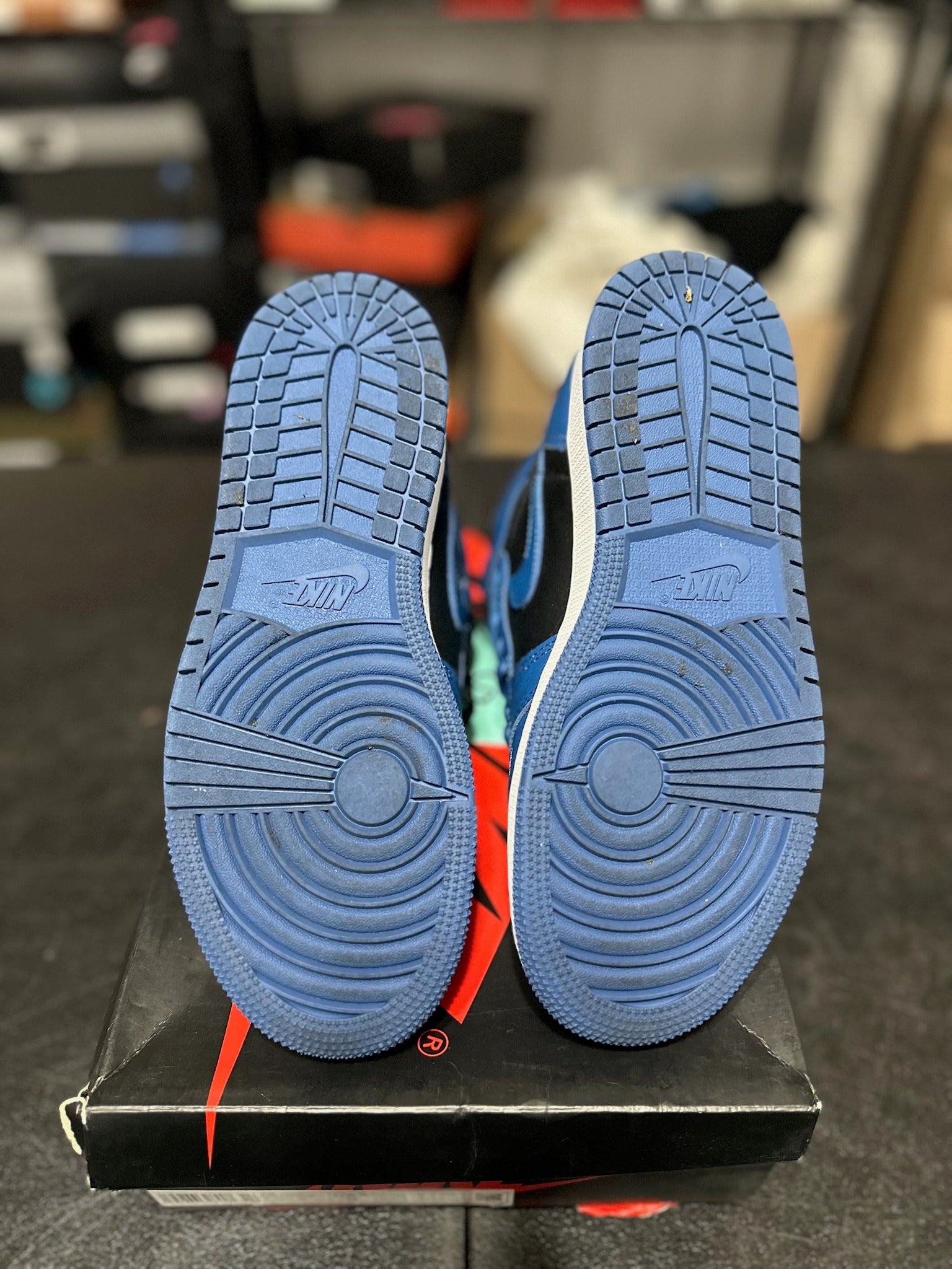 Size 5Y - J1 High Dark Marina Blue