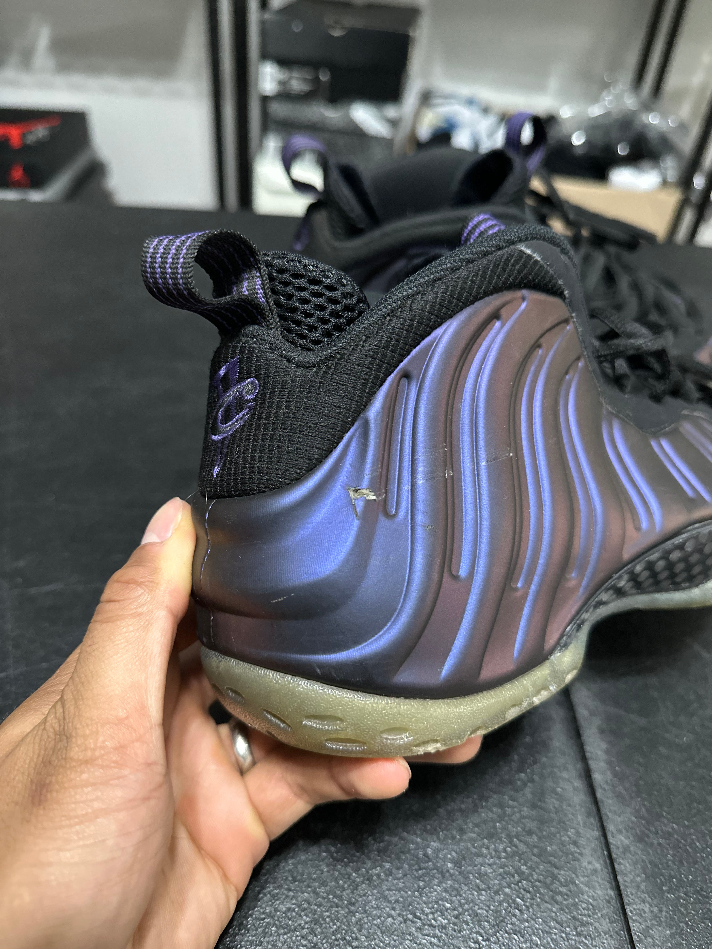 Size 9 - Foamposite eggplant no box