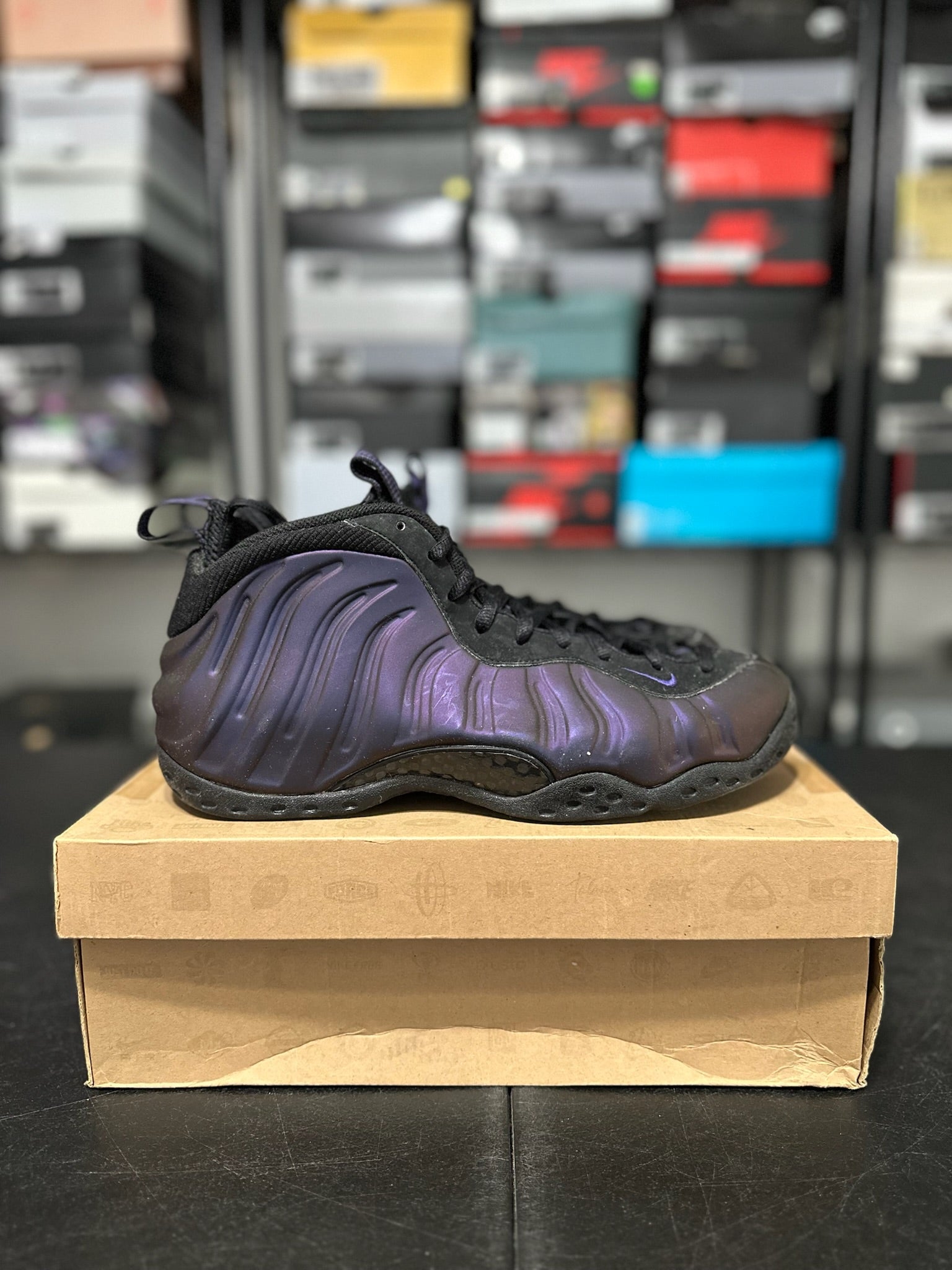 Size 10 - Foamposite 1 Eggplant