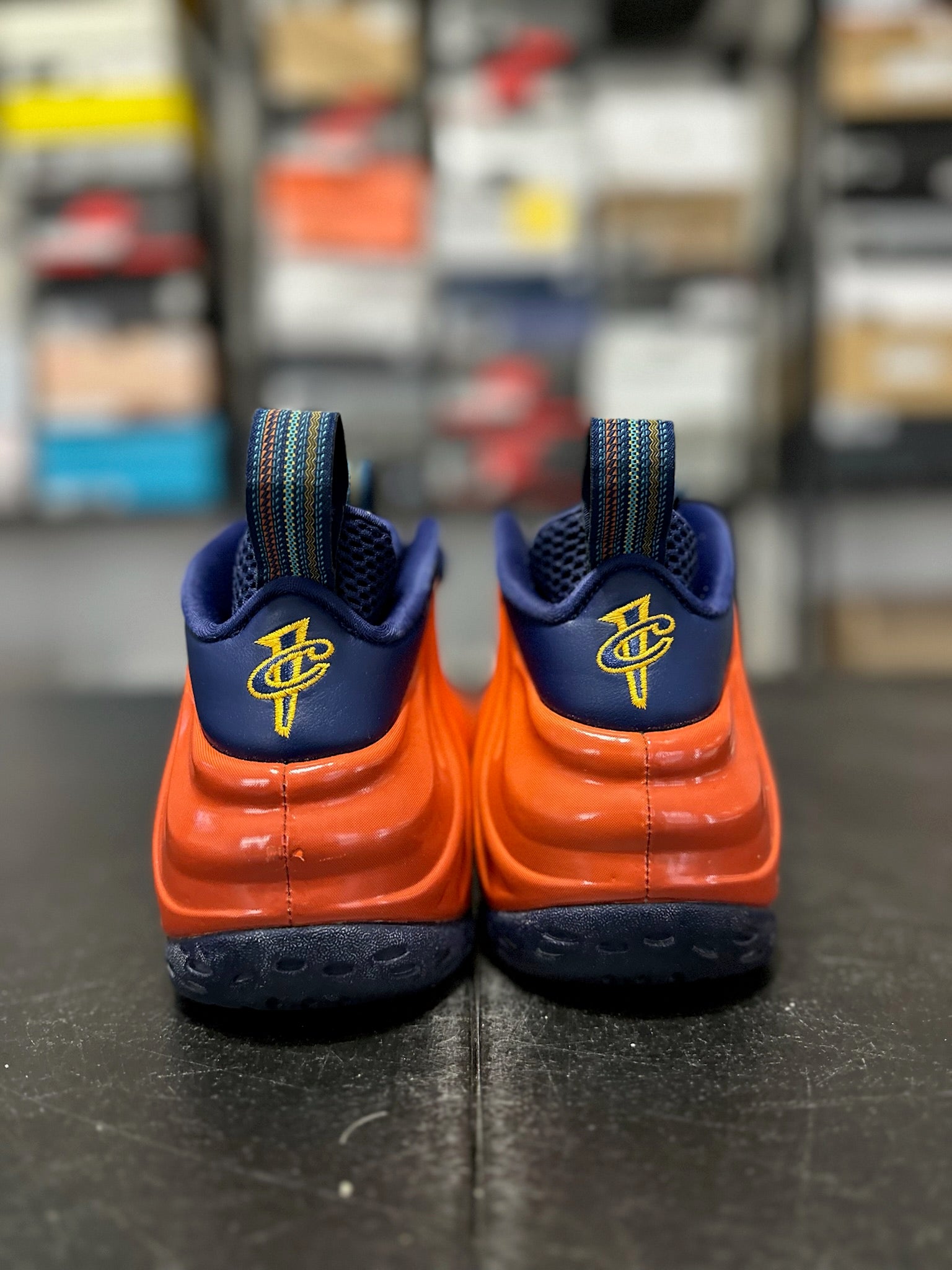 Size 9.5 - Foamposite 1 Blue Void Rugged Orange