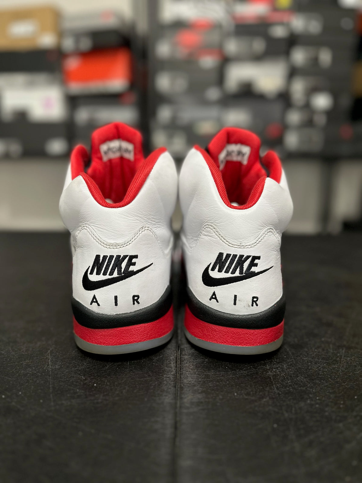 Size 13 - j5 fire red black tongue