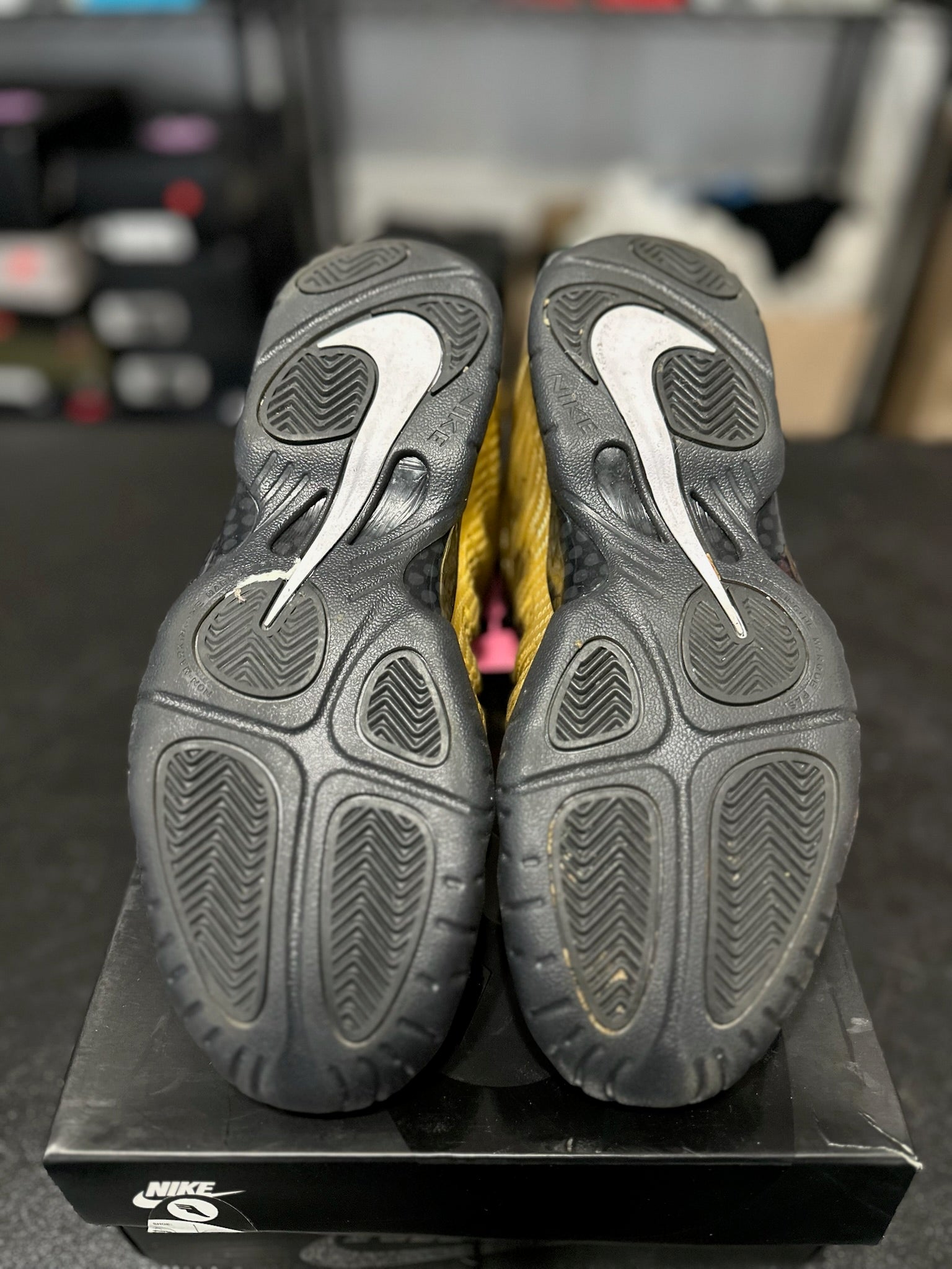 Size 7Y - Foamposite Pro Metallic Gold