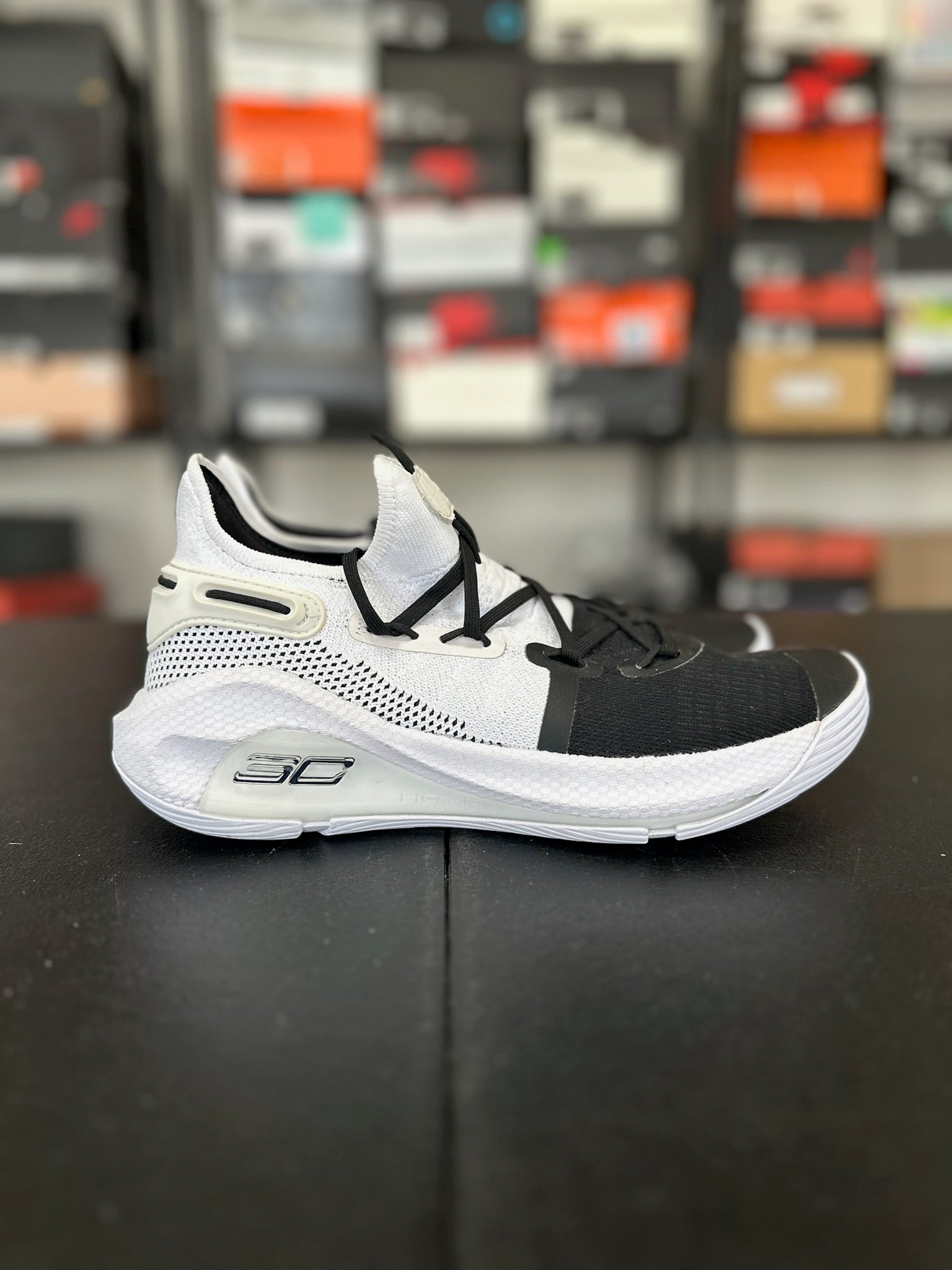 Size 9.5 - Curry 6 White/Black