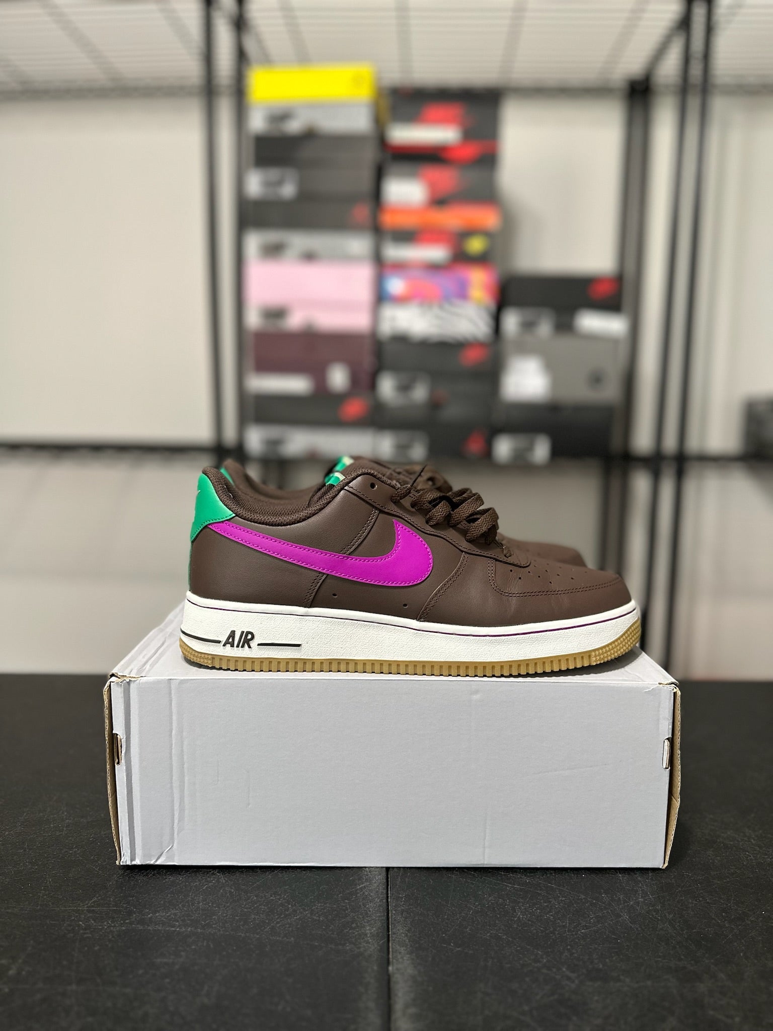 Size 10.5 - AF 1 Low Baroque Brown Vivid Purple