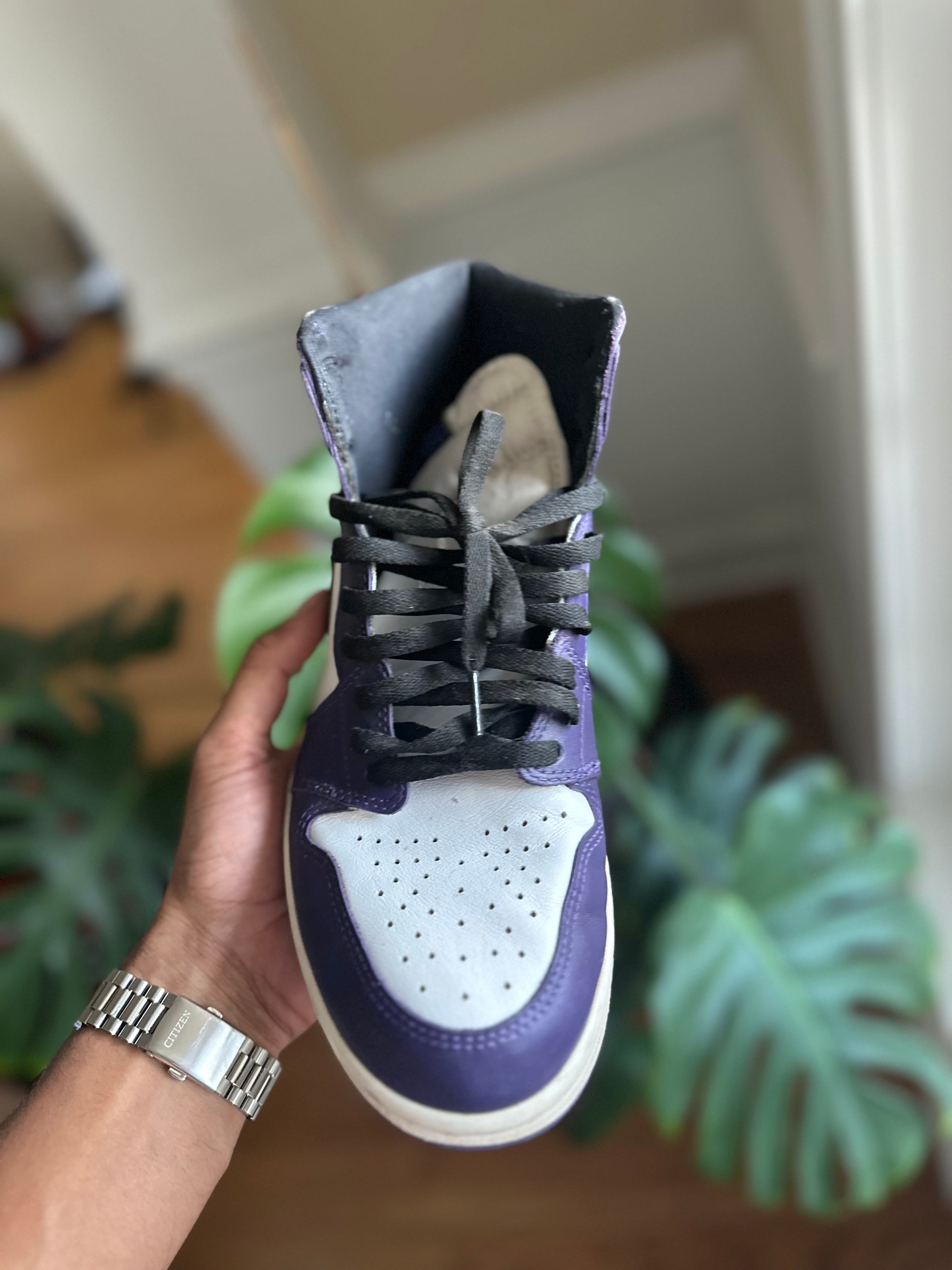 Size 9.5 - J1 court purple 2.0