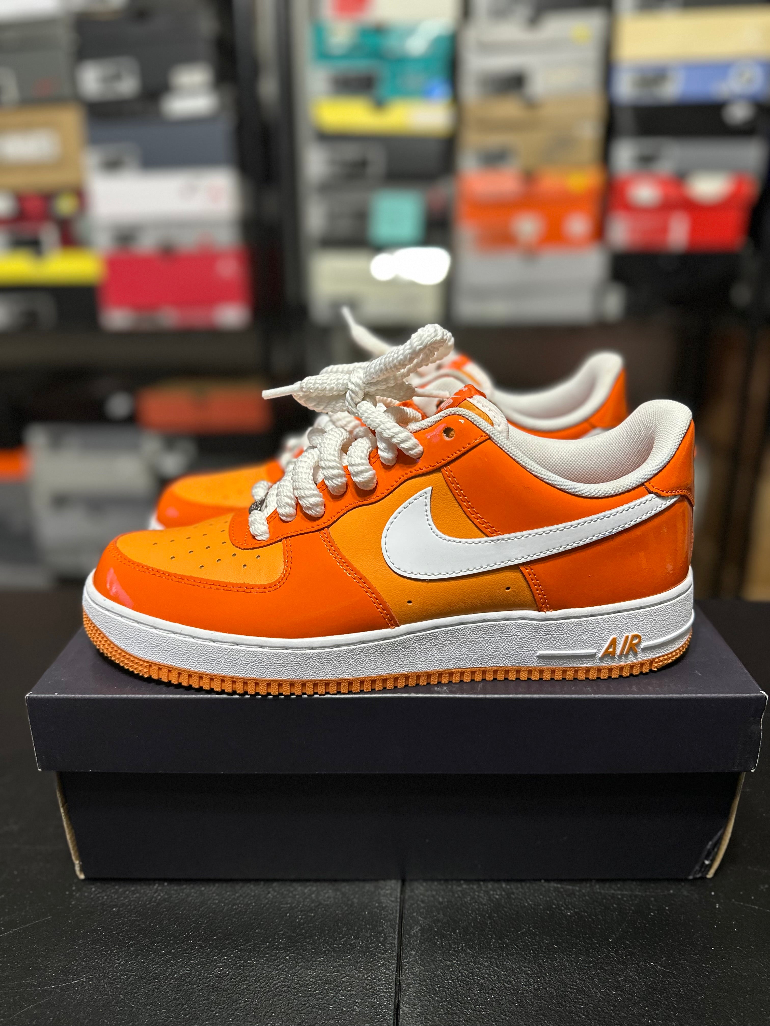 Size 11.5 - AF1 patent orange white