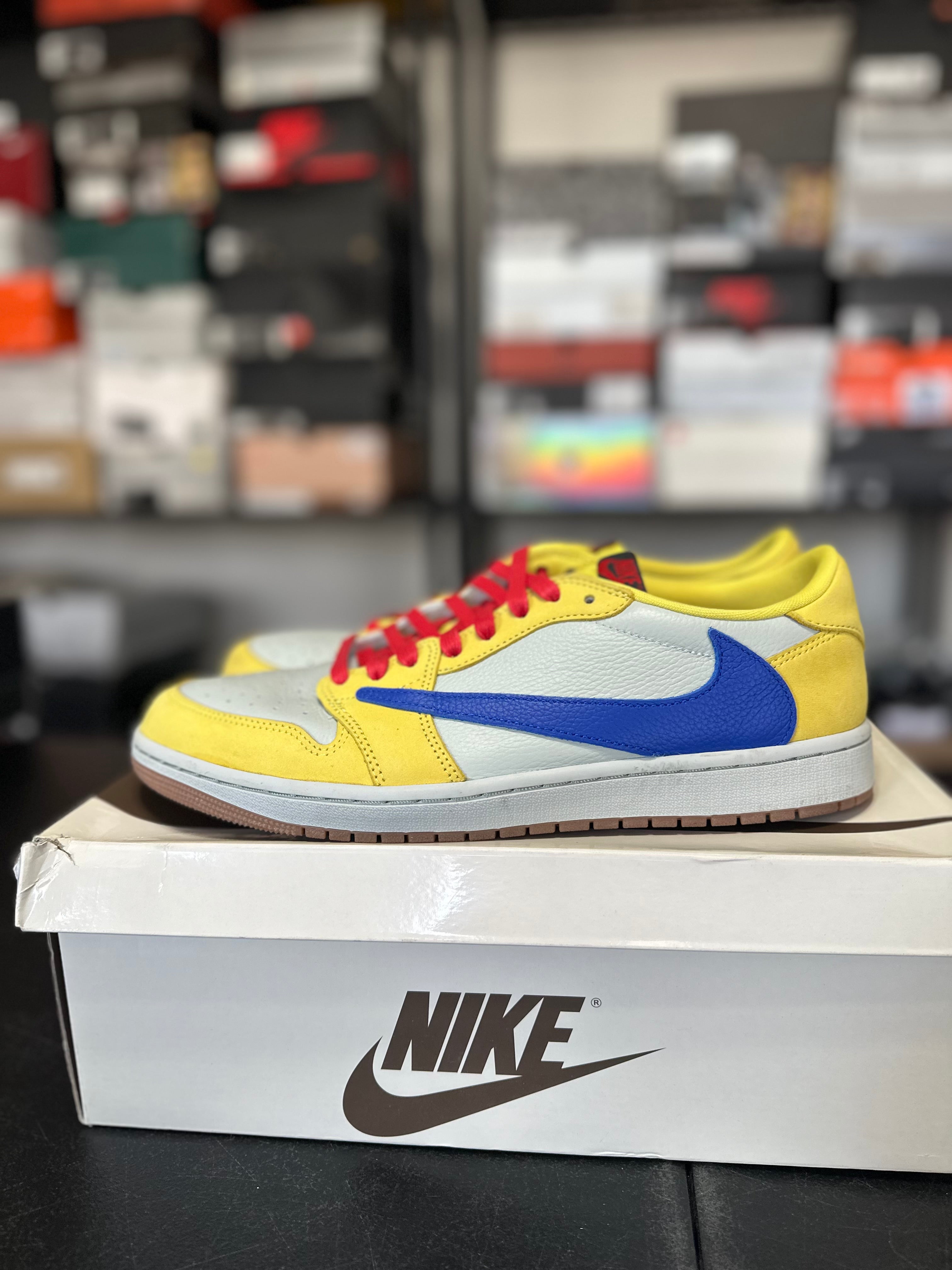 Size 11.5 - (13w) J1 low Travis canary