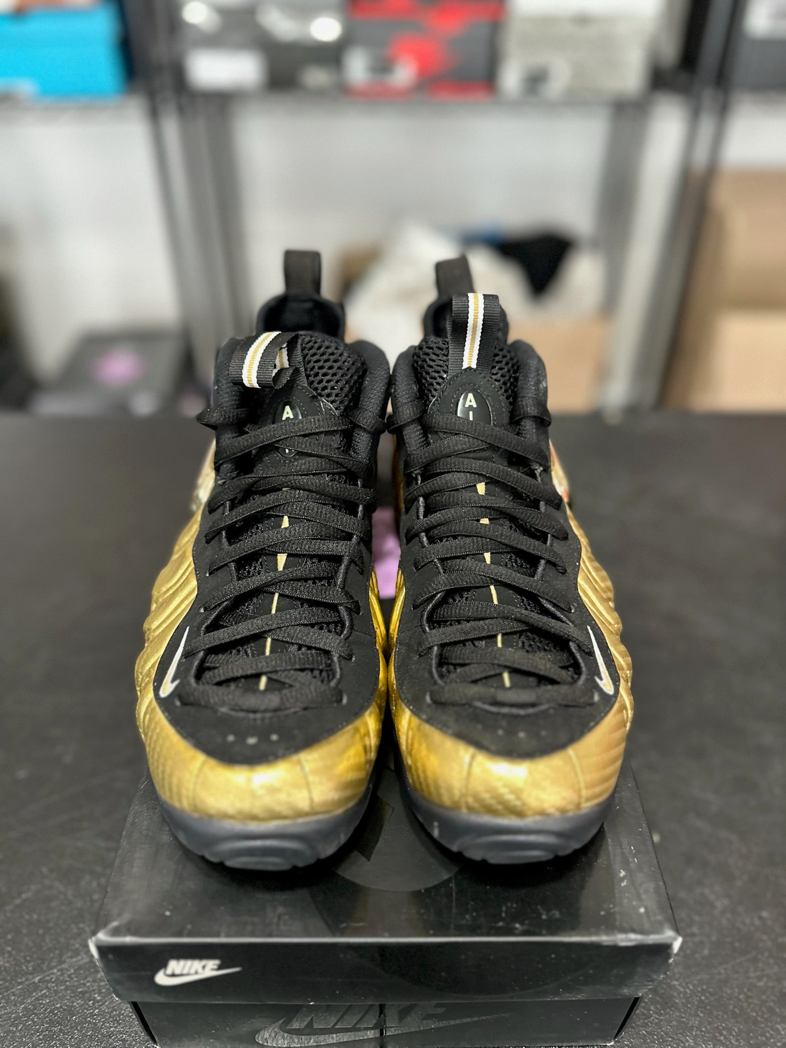 Size 8.5 - Foamposite Pro Metallic Gold