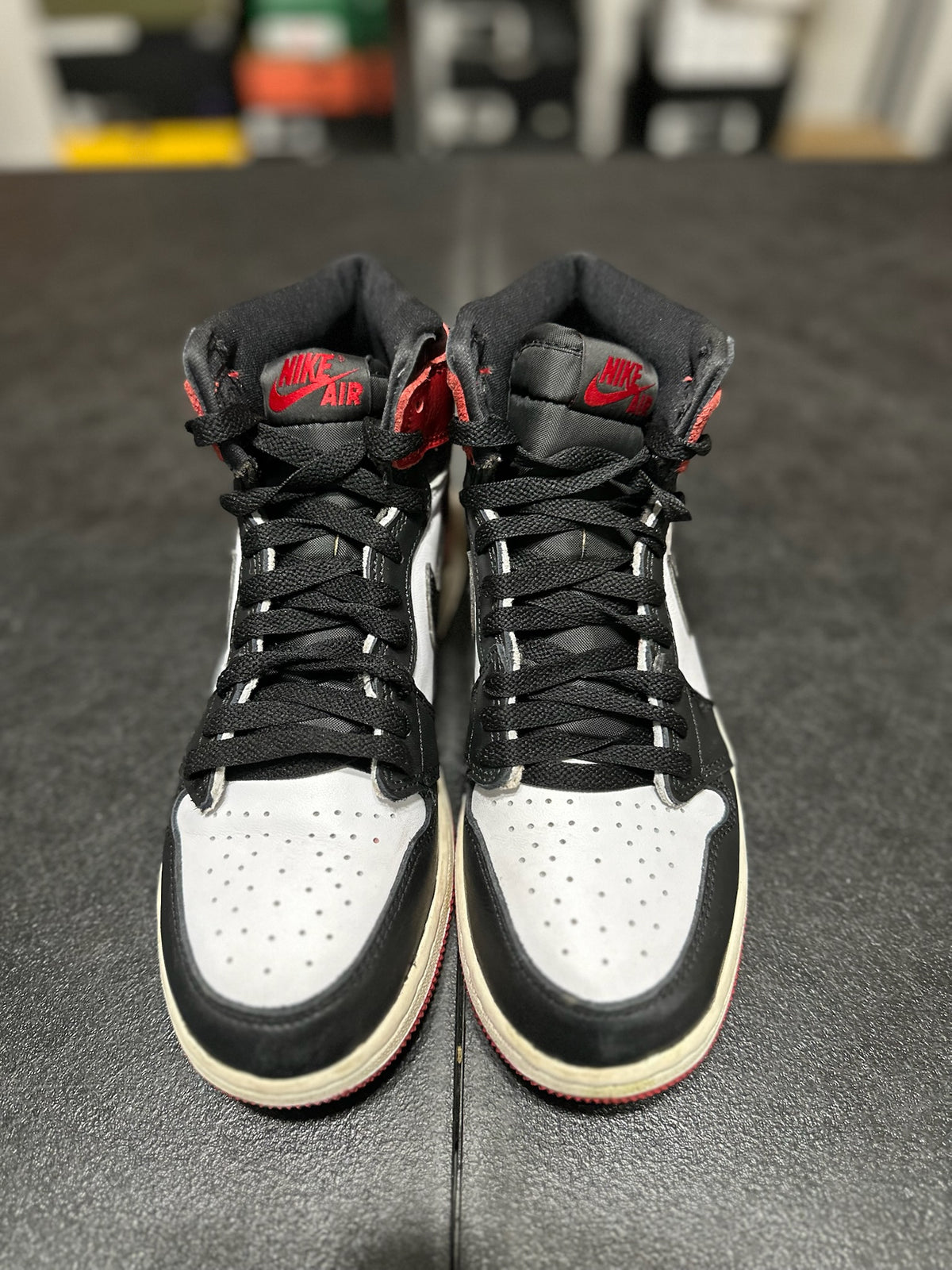 Size 5.5Y - j1 high black toe reimagined