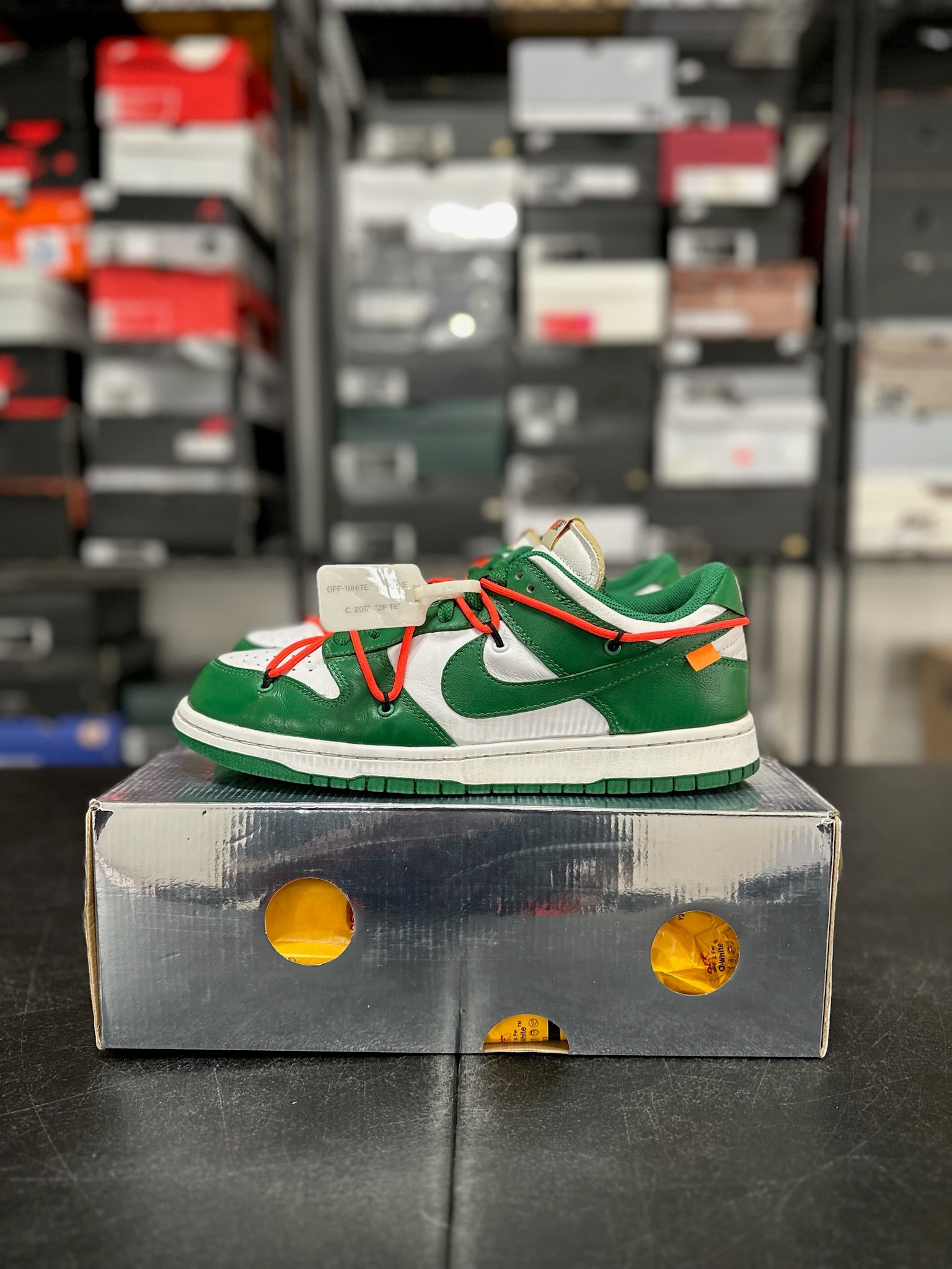Size 10 - Dunk Low Off White Pine Green