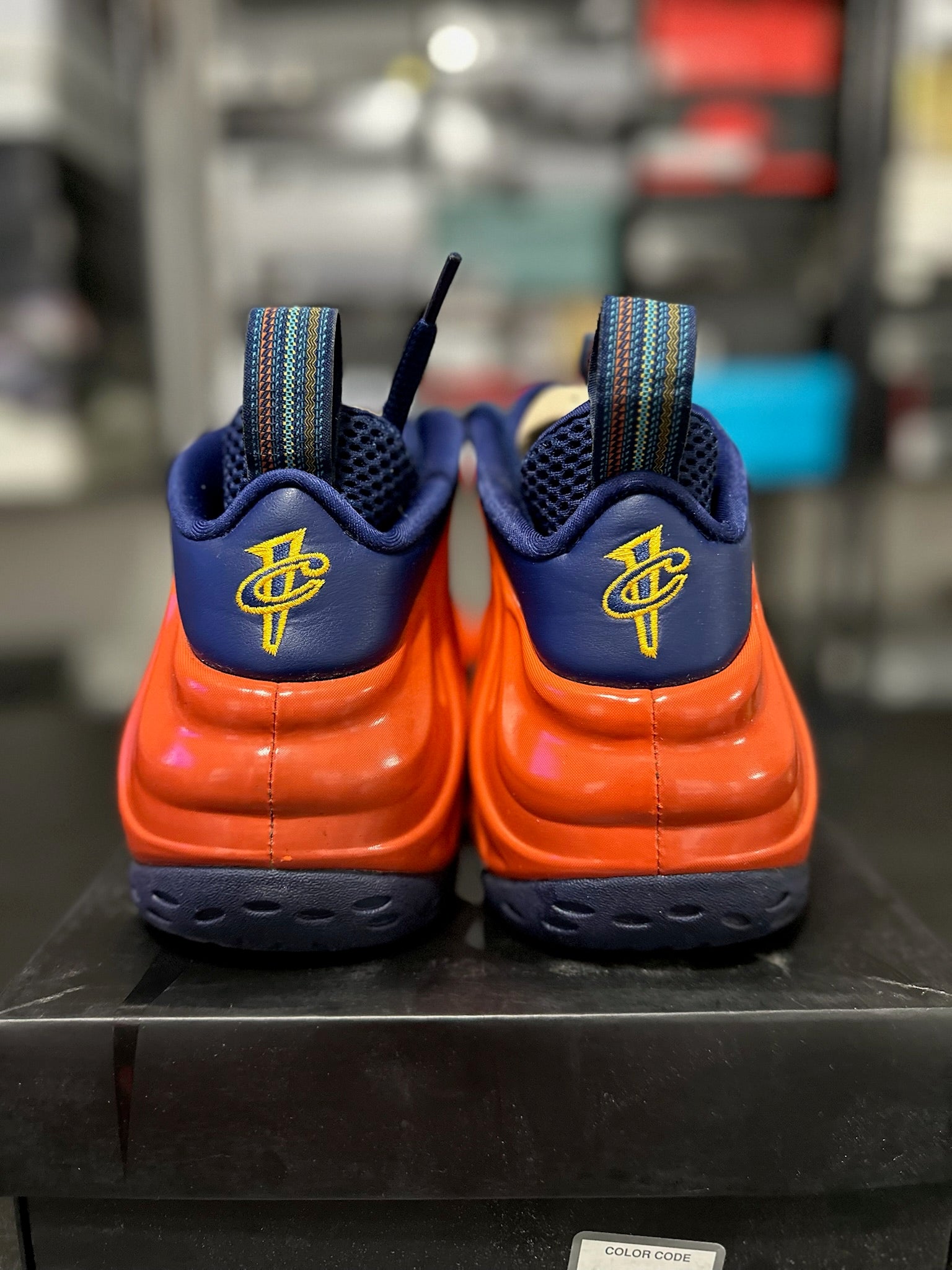 Size 12 - Foamposite 1 Blue Void Rugged Orange