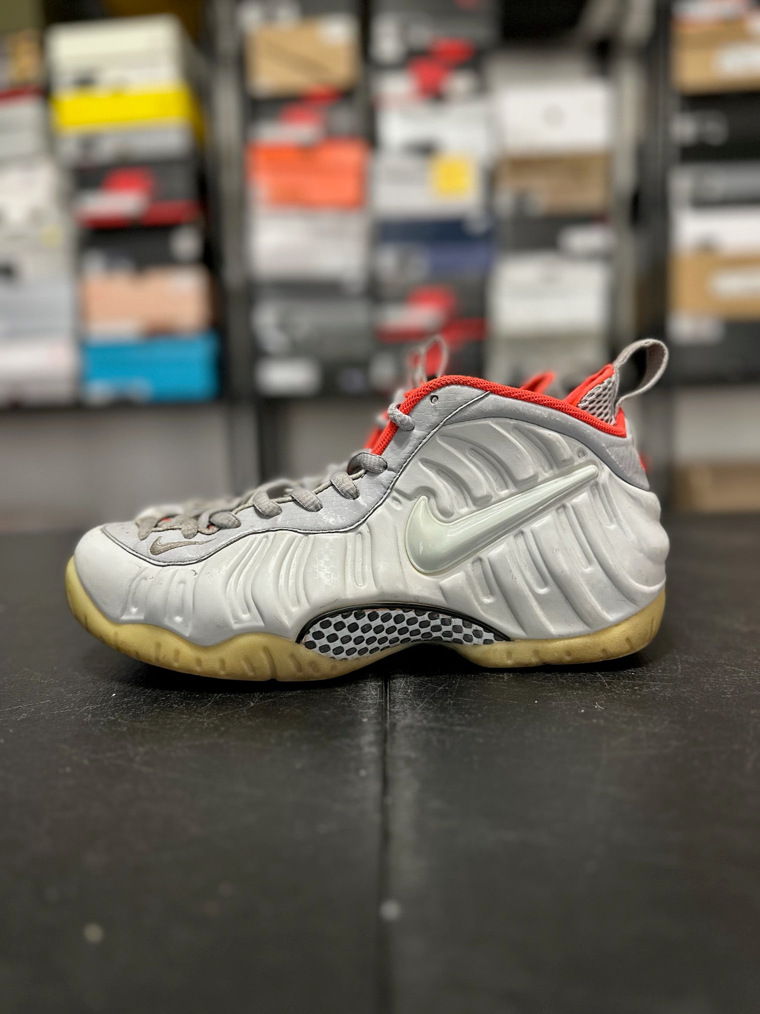 Size 9.5 - Foamposite Pro Pure Platinum