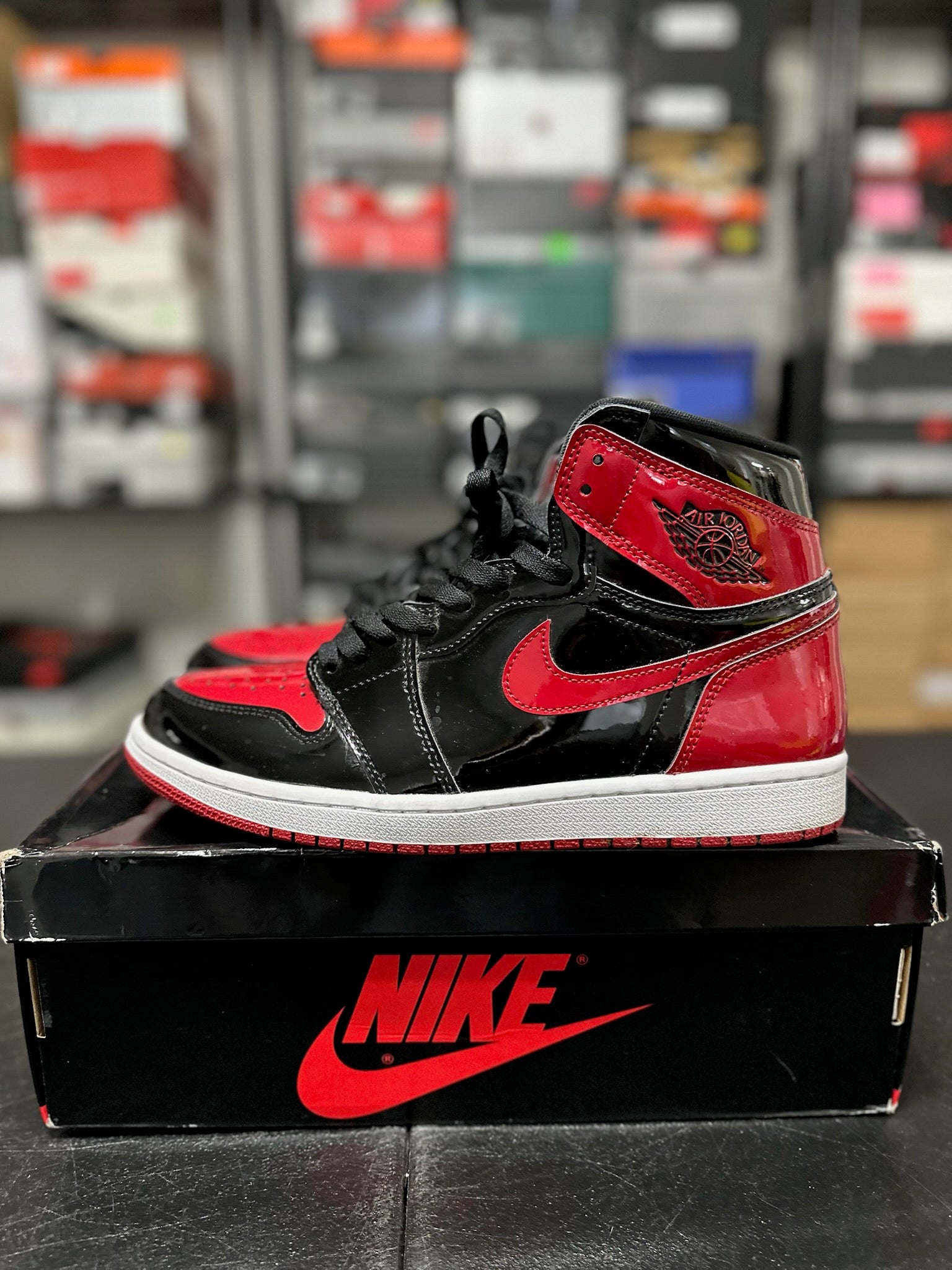 Size 10.5 - J1 High Patent Bred