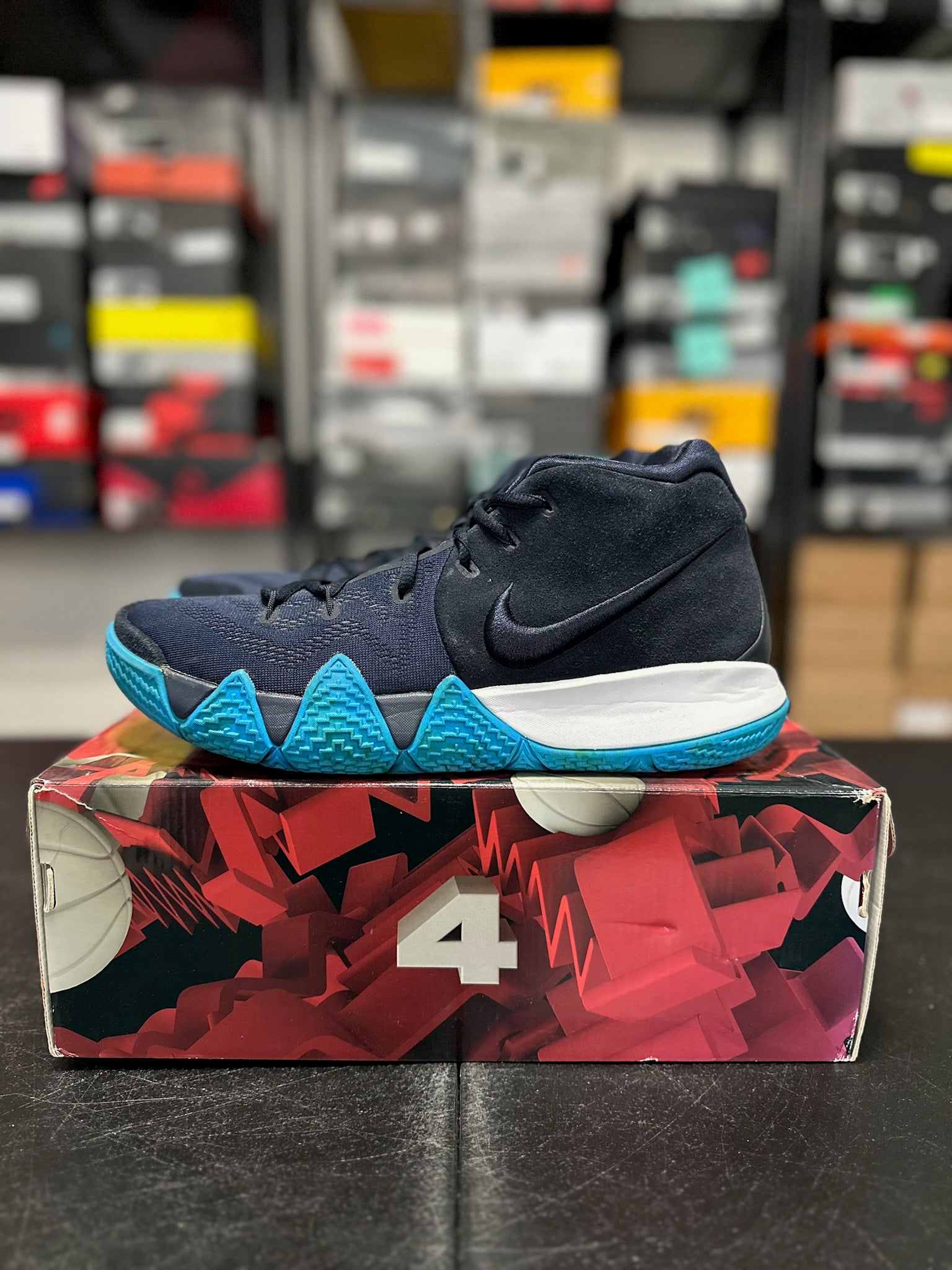 Size 11 - Kyrie 4 Dark Obsidian Think Twice