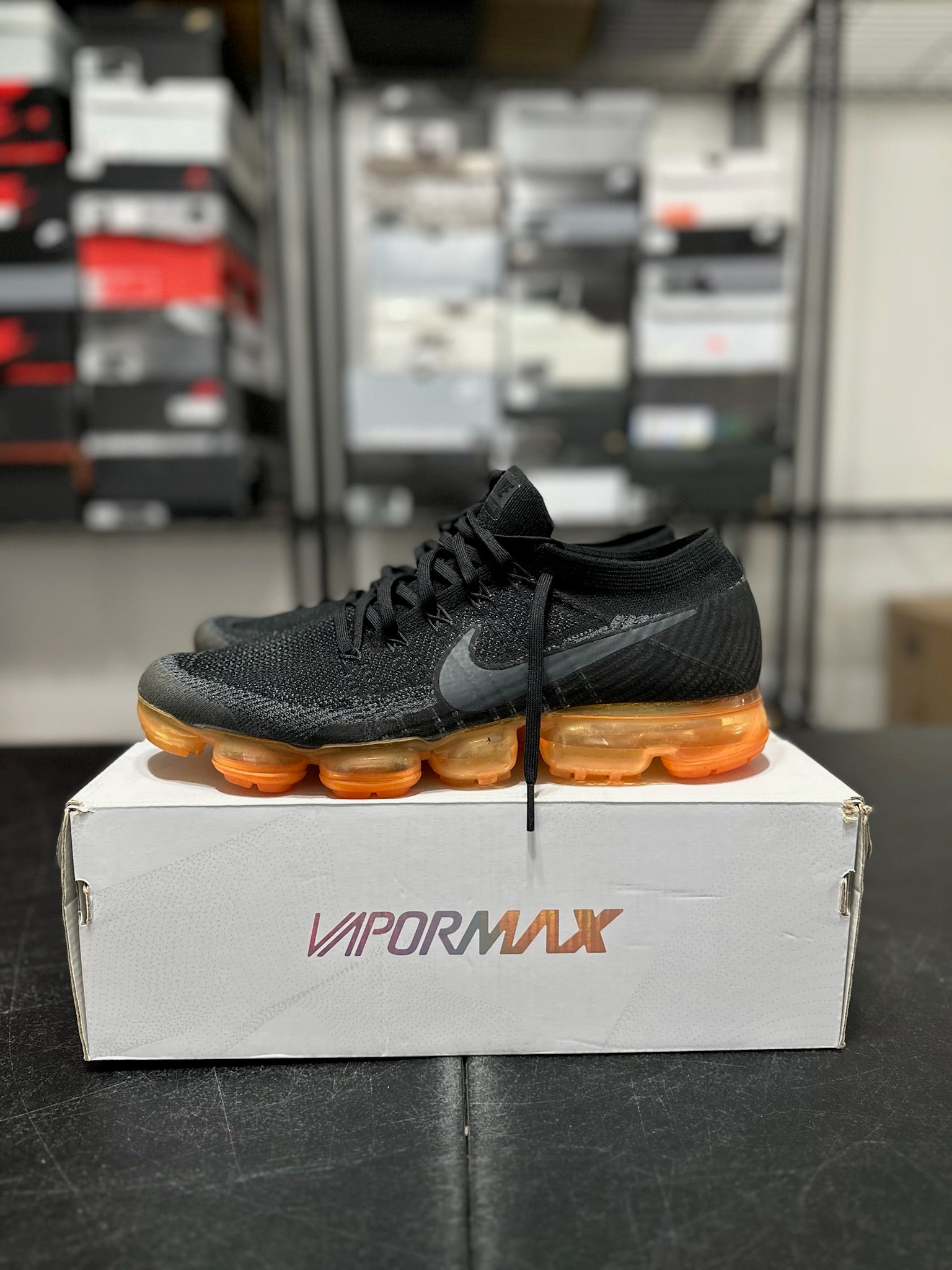 Size 11.5 - VaporMax 2 Black Orange