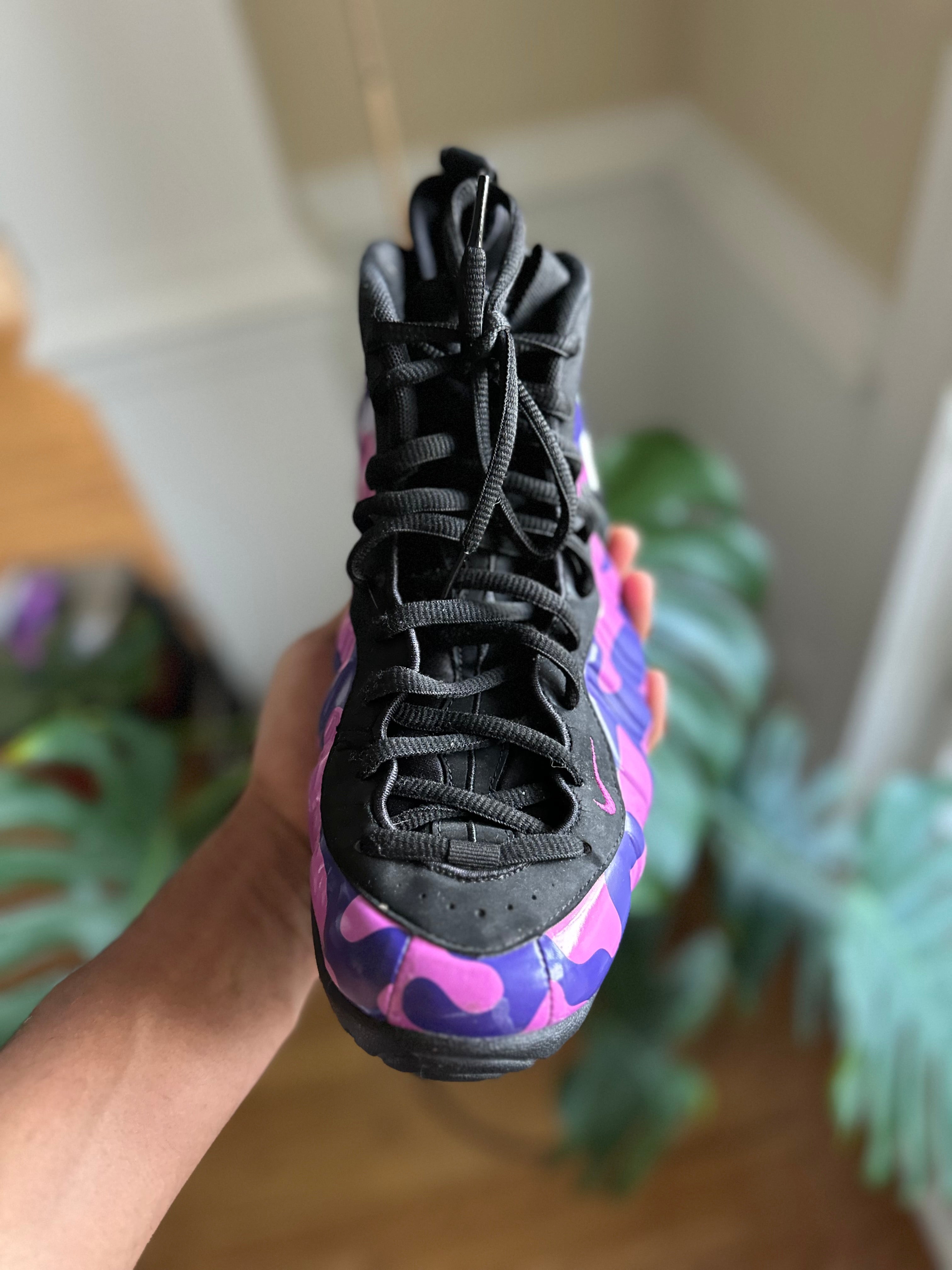 Size 11 - Air foamposite pro purple camo