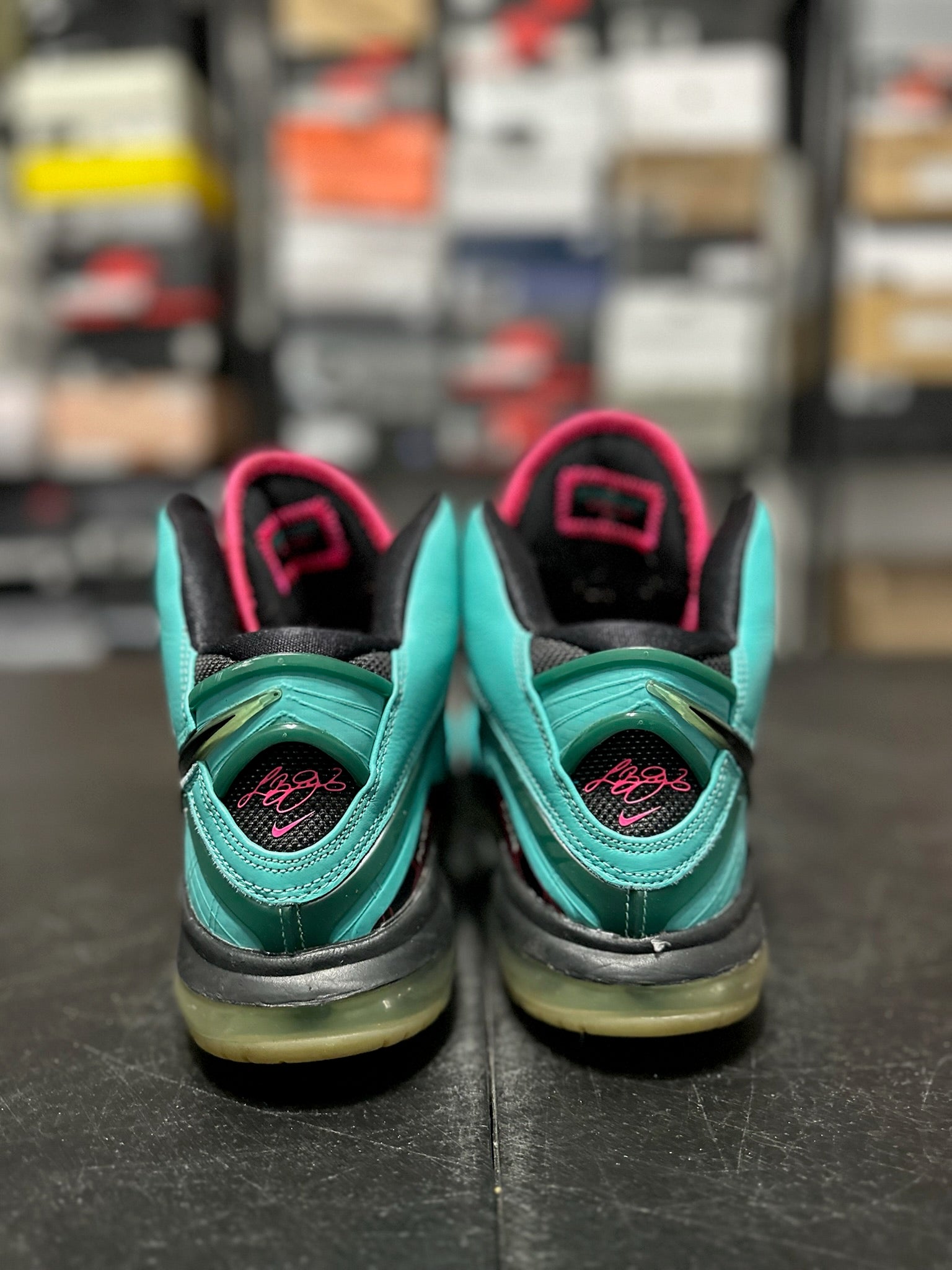 Size 9.5 - LeBron 8 south beach