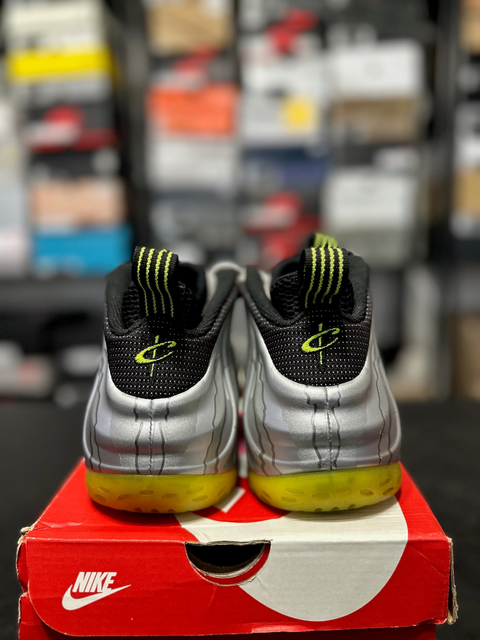 Size 8 - Foamposite 1 Silver Volt Camo