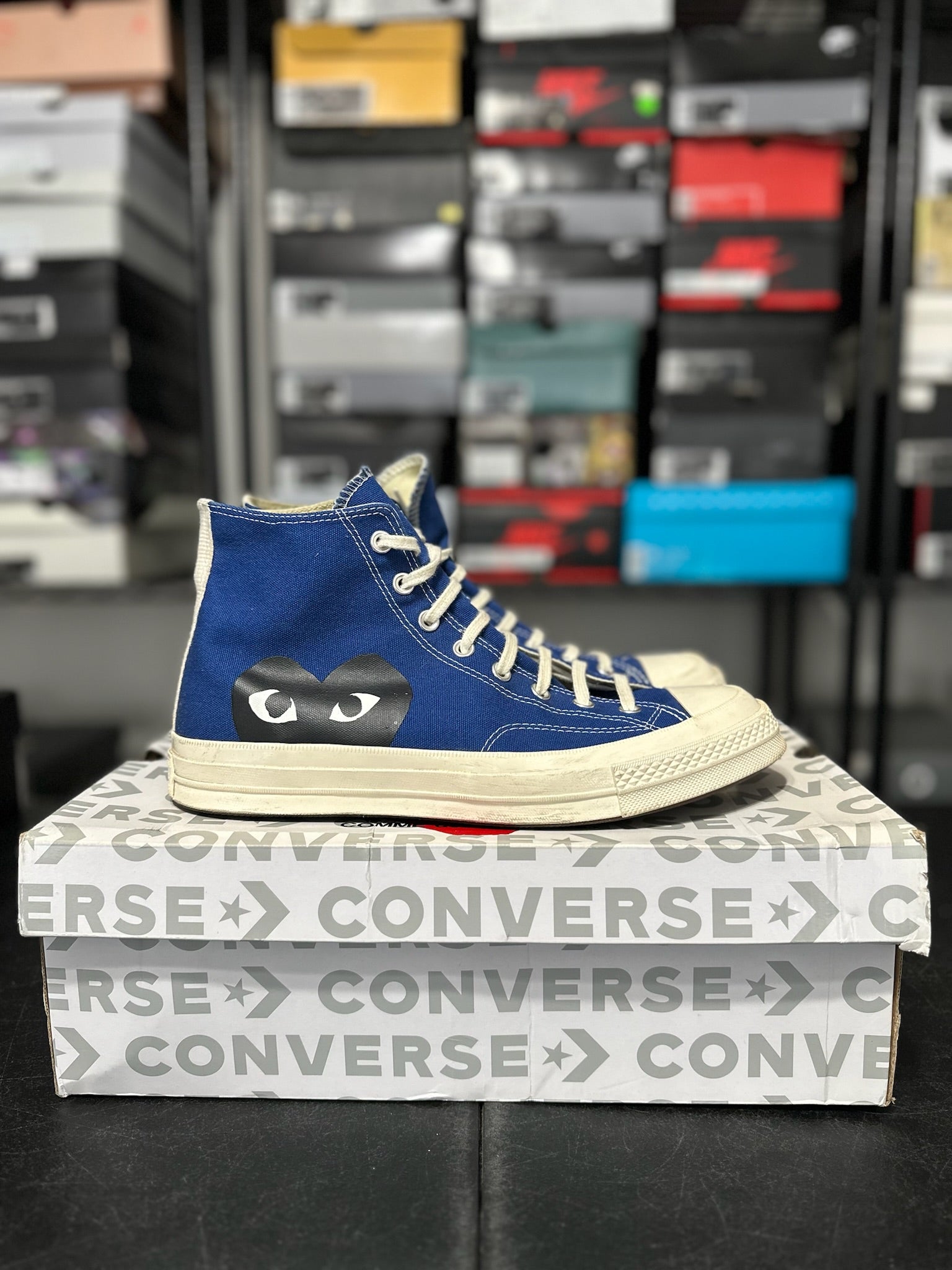 Size 11 - Converse Chuck Taylor All Star 70 Hi Comme des Garçons PLAY Blue Quartz