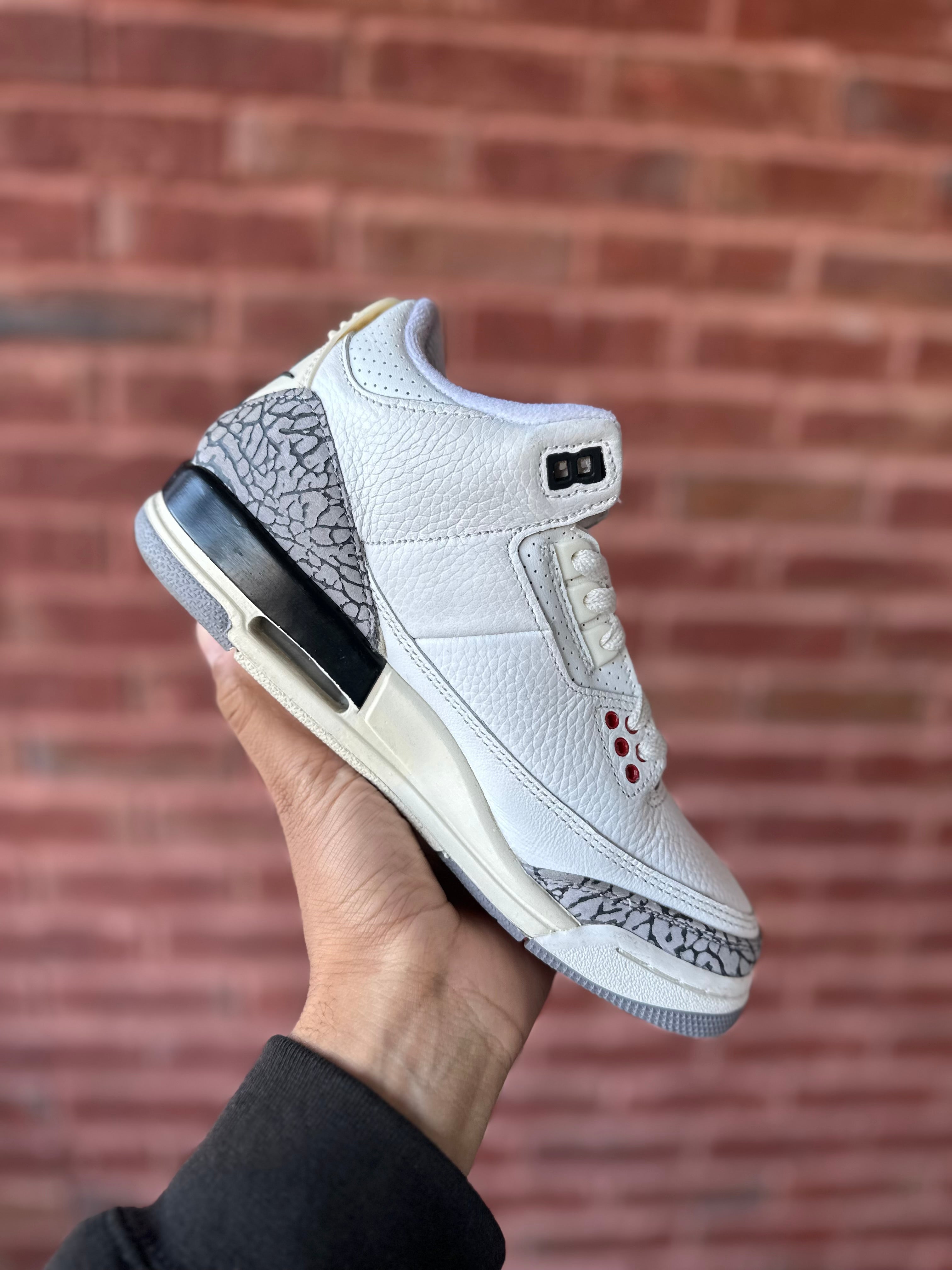 Size 4.5Y - white cement 3 reimagined gs