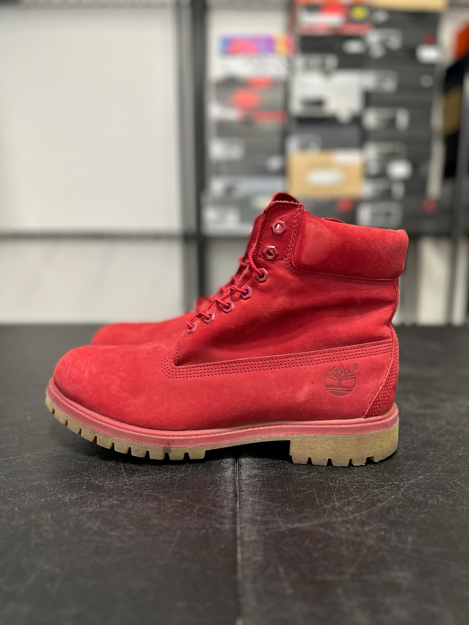 Size 11.5 - Timberland 6” Boot Red Nubuck
