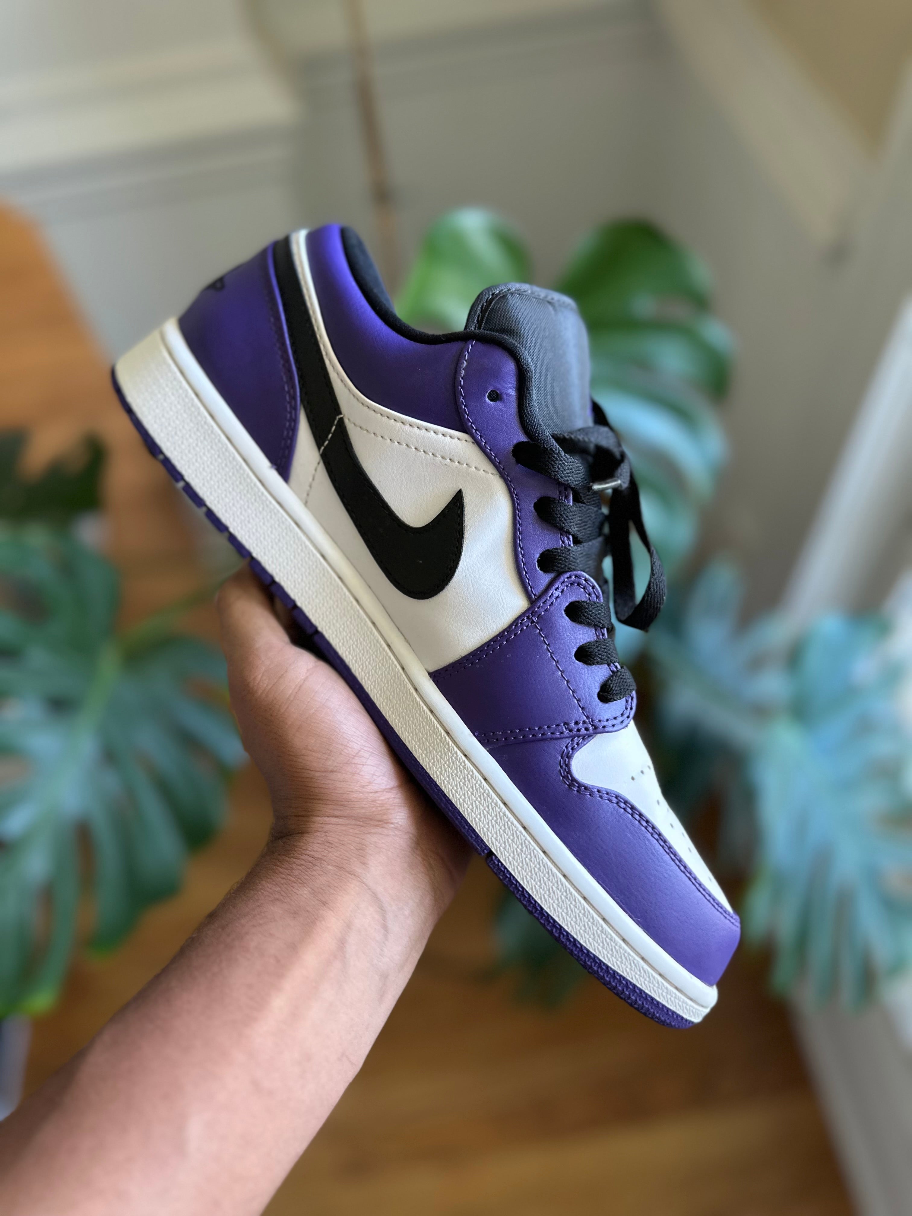 Size 12 - J1 low court purple